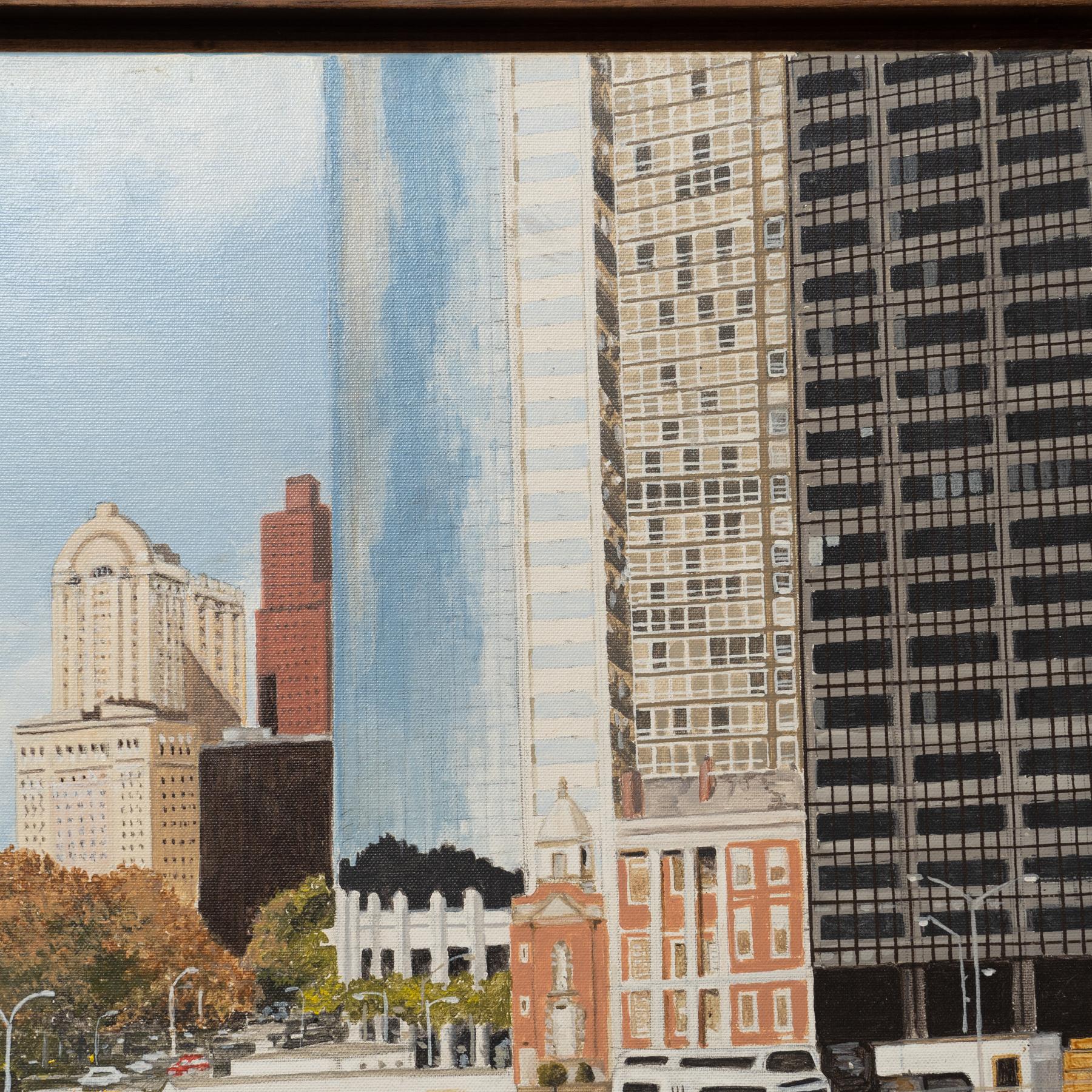 Cityscape Painting by Jordi Mir: 'Battery Park, NY For Sale 2