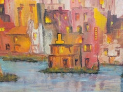 Cityscape Painting by Neil Rosenblatt dated 1961