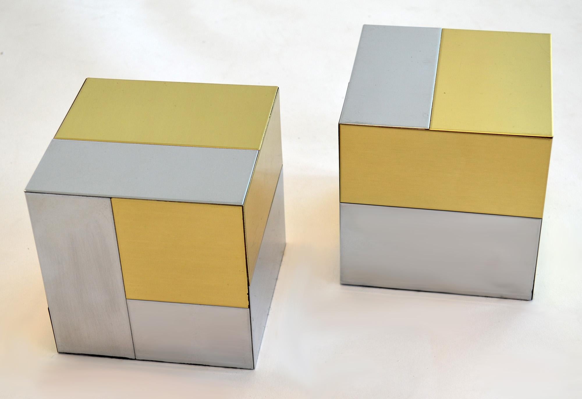 Cityscape Paperweights or Bookends by Paul Evans, circa 1970s In Good Condition In Ft Lauderdale, FL
