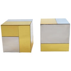 Cityscape Paperweights or Bookends by Paul Evans, circa 1970s