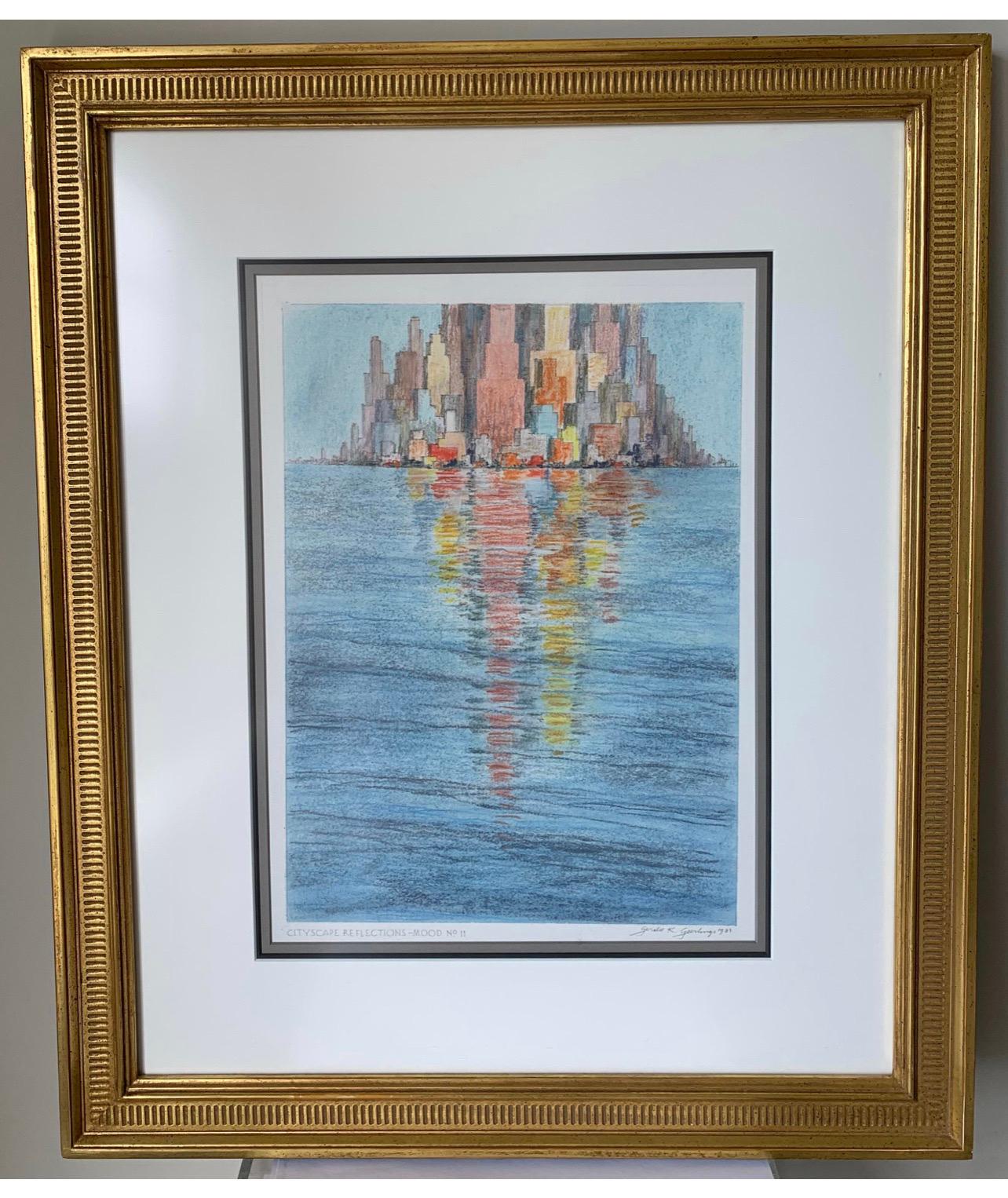 Modern Cityscape Reflections - Mood No. 11, 1983 Gerald K. Geerlings  For Sale