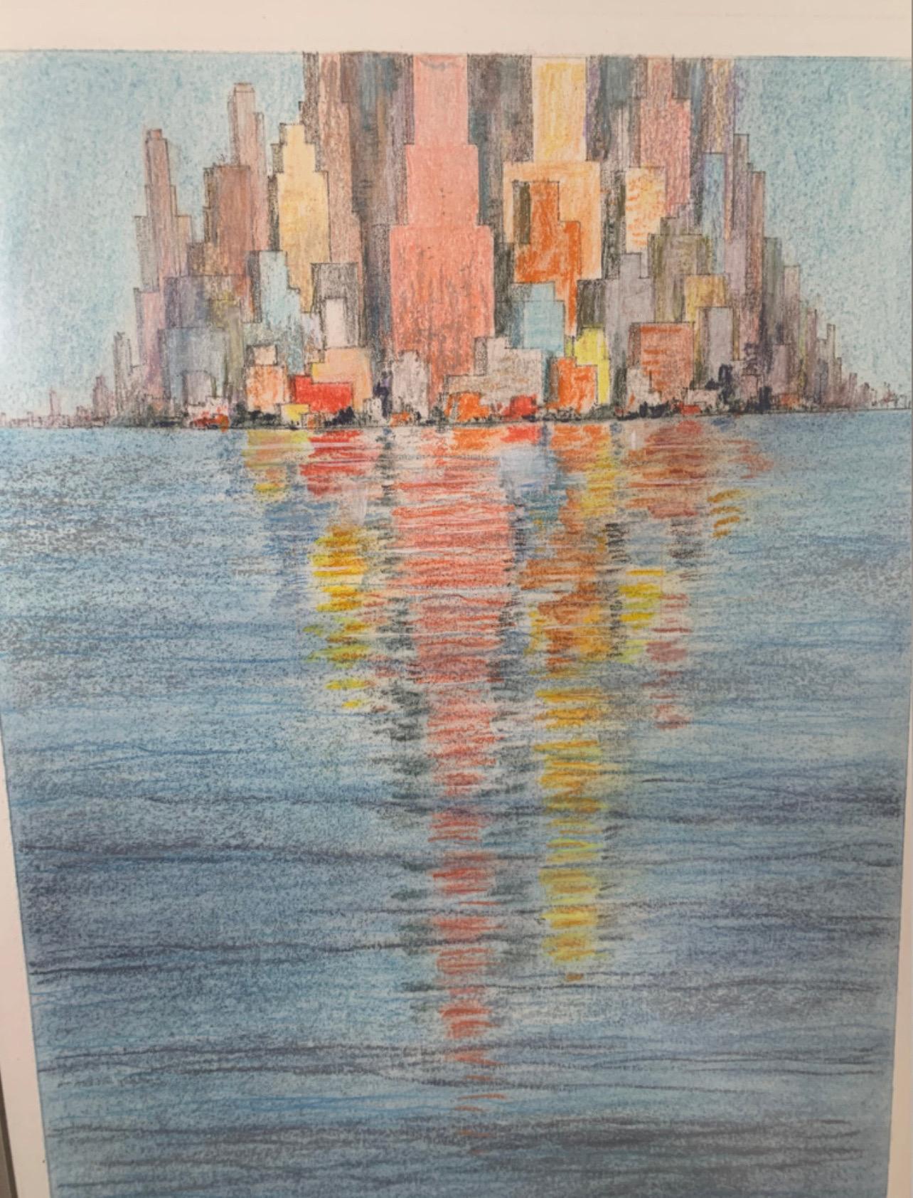 Glass Cityscape Reflections - Mood No. 11, 1983 Gerald K. Geerlings  For Sale