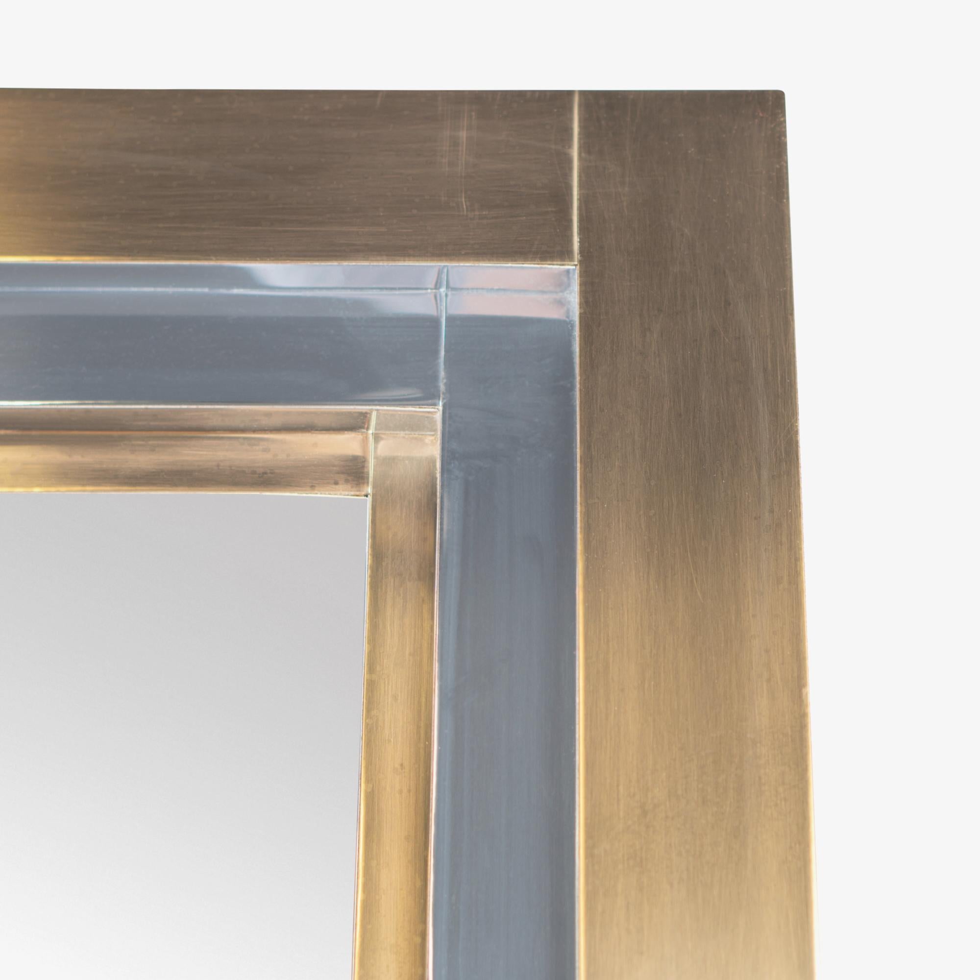 Cityscape Style Brass & Chrome Wall Mirror by Ello 1