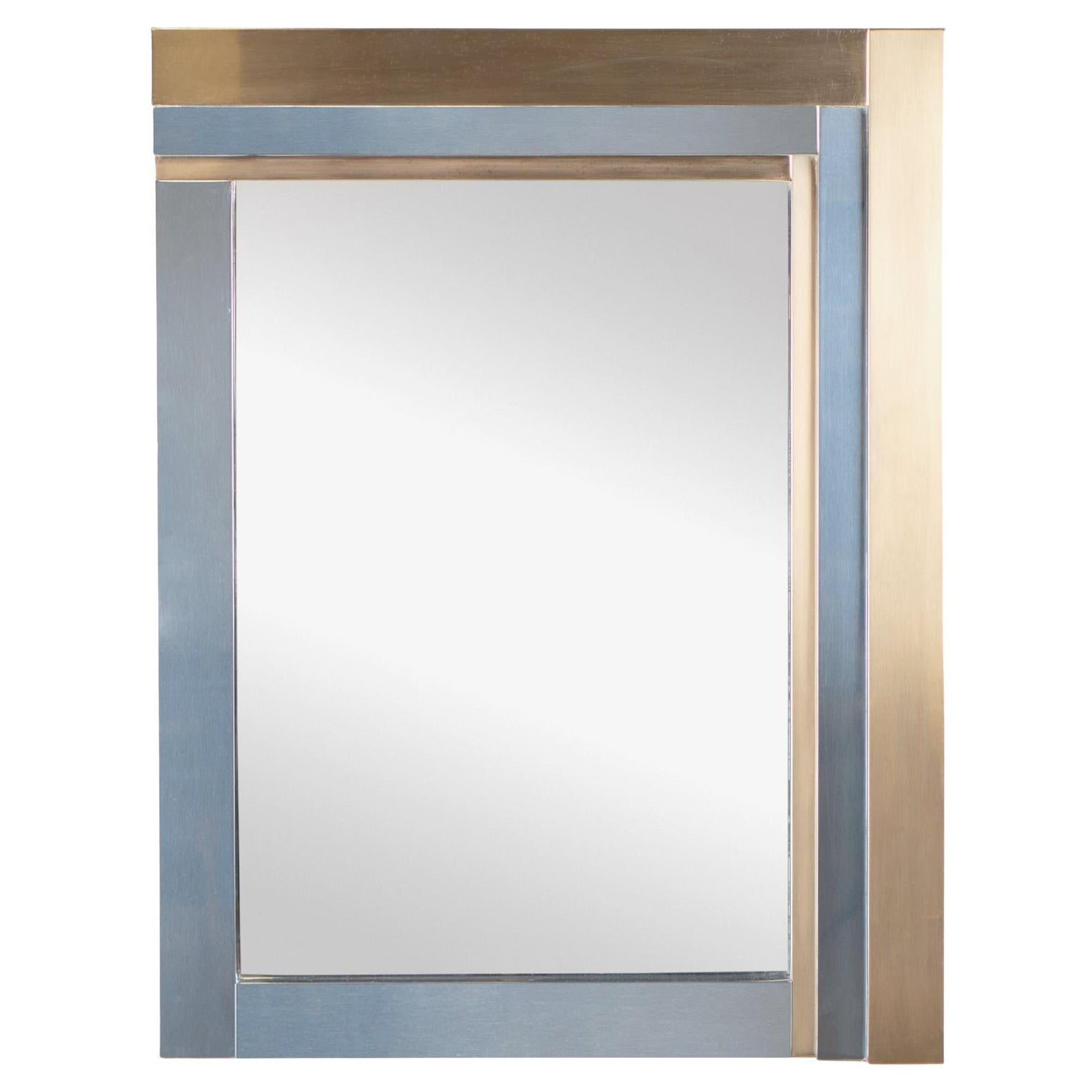 Cityscape Style Brass & Chrome Wall Mirror by Ello