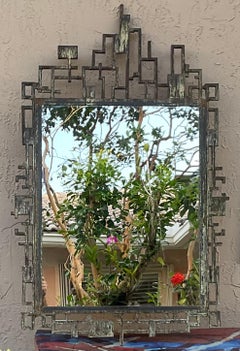 Cityscape Style Iron Wall Mirror