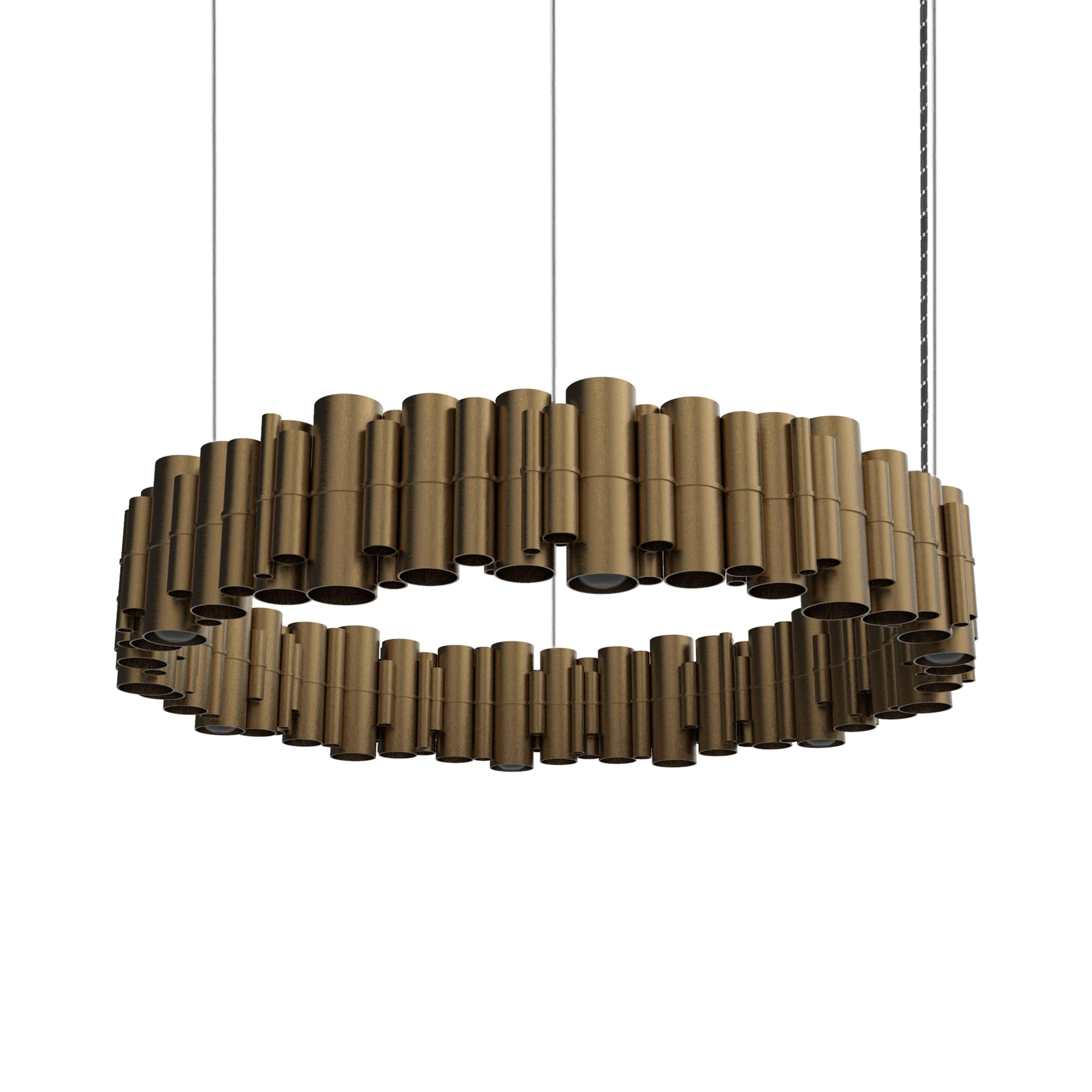 Alluminio Lampada a sospensione Cityscape Suburban 6 Spot Anodizzata Nera di JSPR in vendita