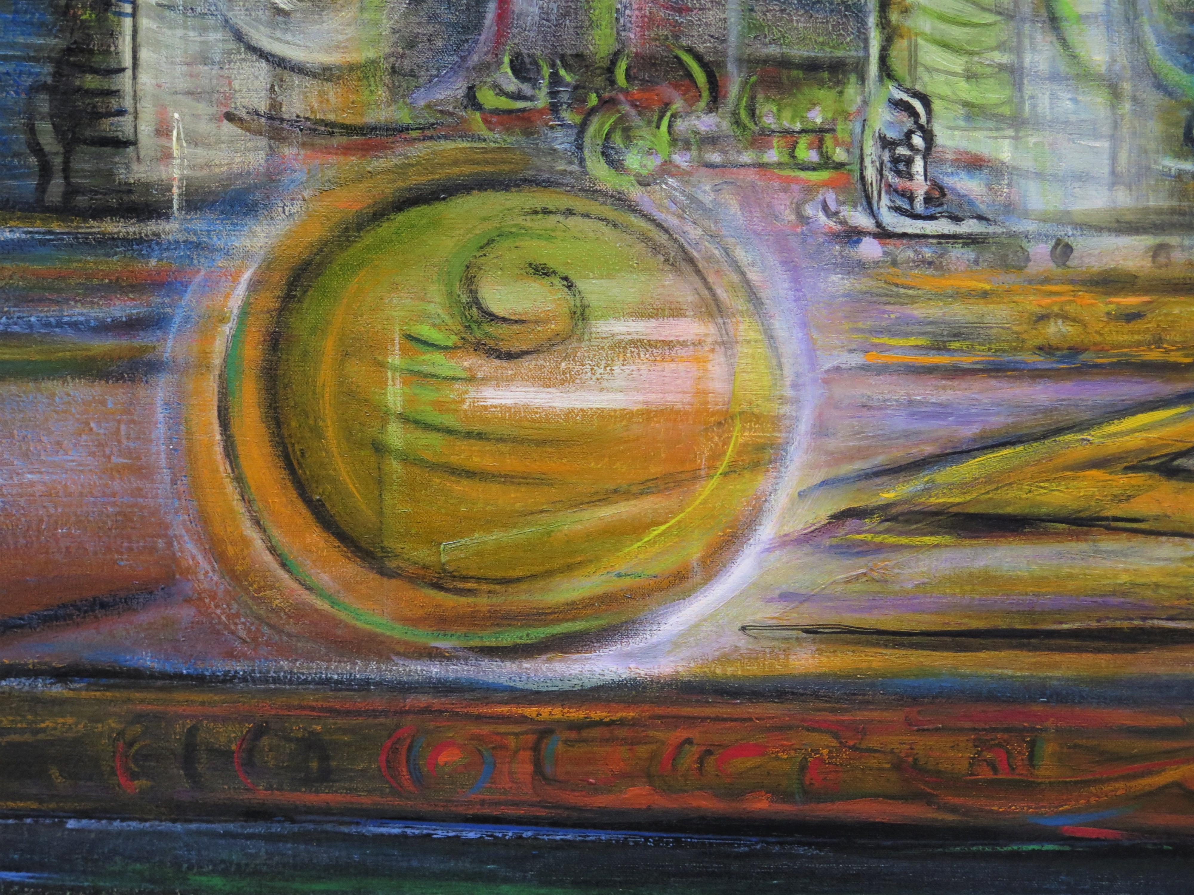 Cityscapes '62, by Surrealist Painter Roy Dimitri Parsons (American, 1926-2007) For Sale 2