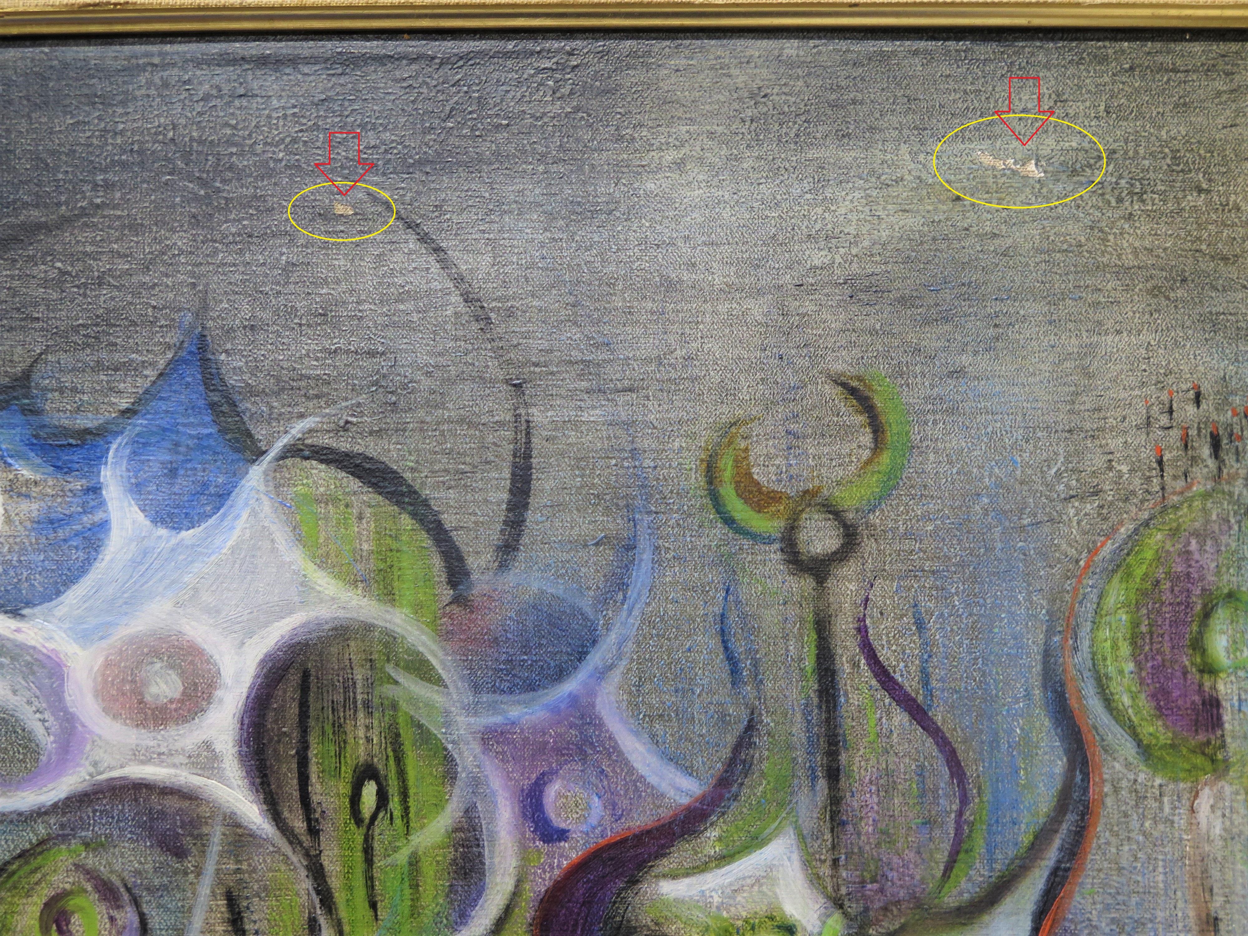 Cityscapes '62, by Surrealist Painter Roy Dimitri Parsons (American, 1926-2007) For Sale 1