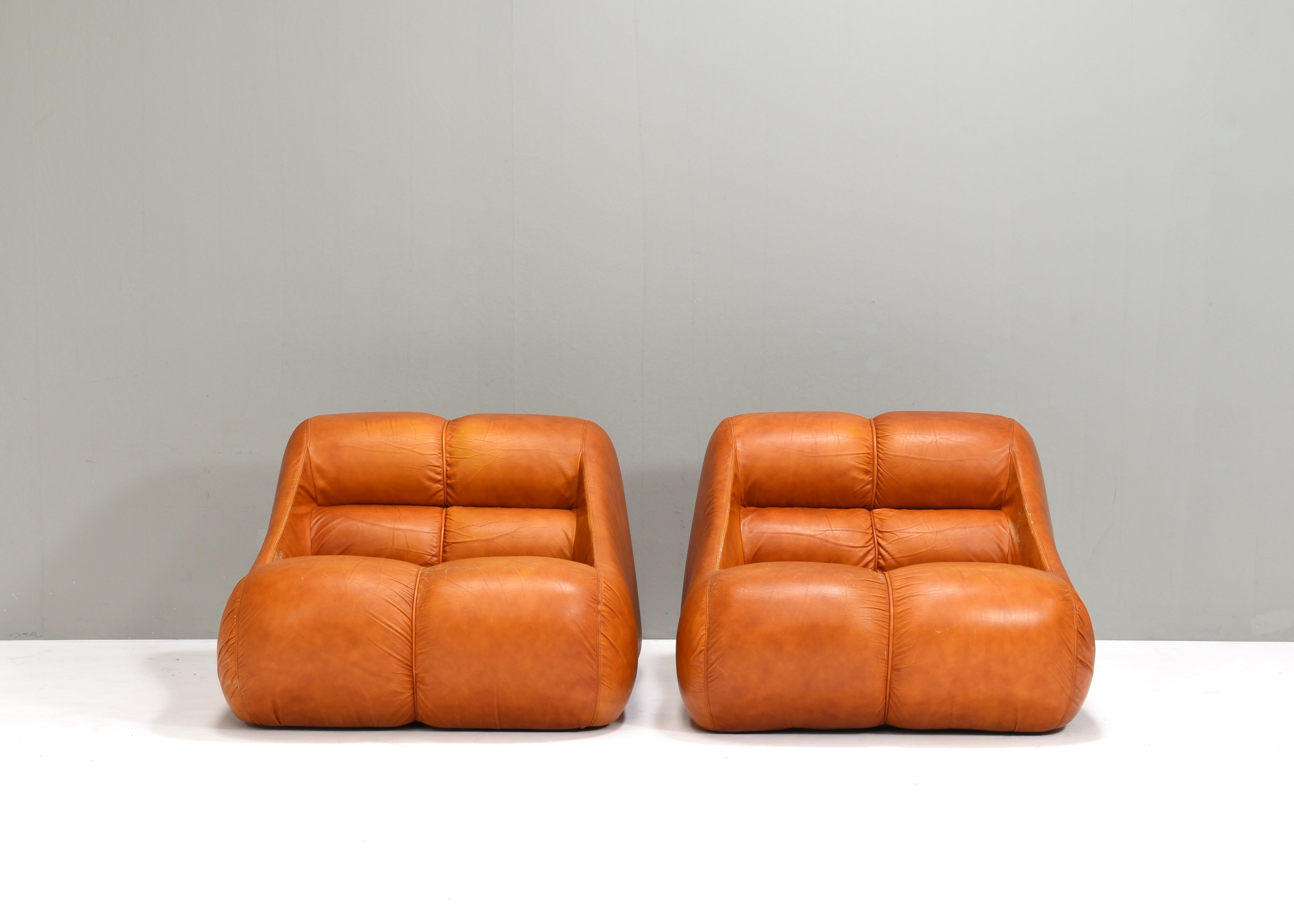 Chaises Ciuingam en cuir par De Pas, D'Urbino, Lomazzi pour BBB Bonacina- 1967 en vente 1