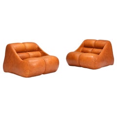Ciuingam chairs in leather by De Pas, D’Urbino, Lomazzi for BBB Bonacina— 1967