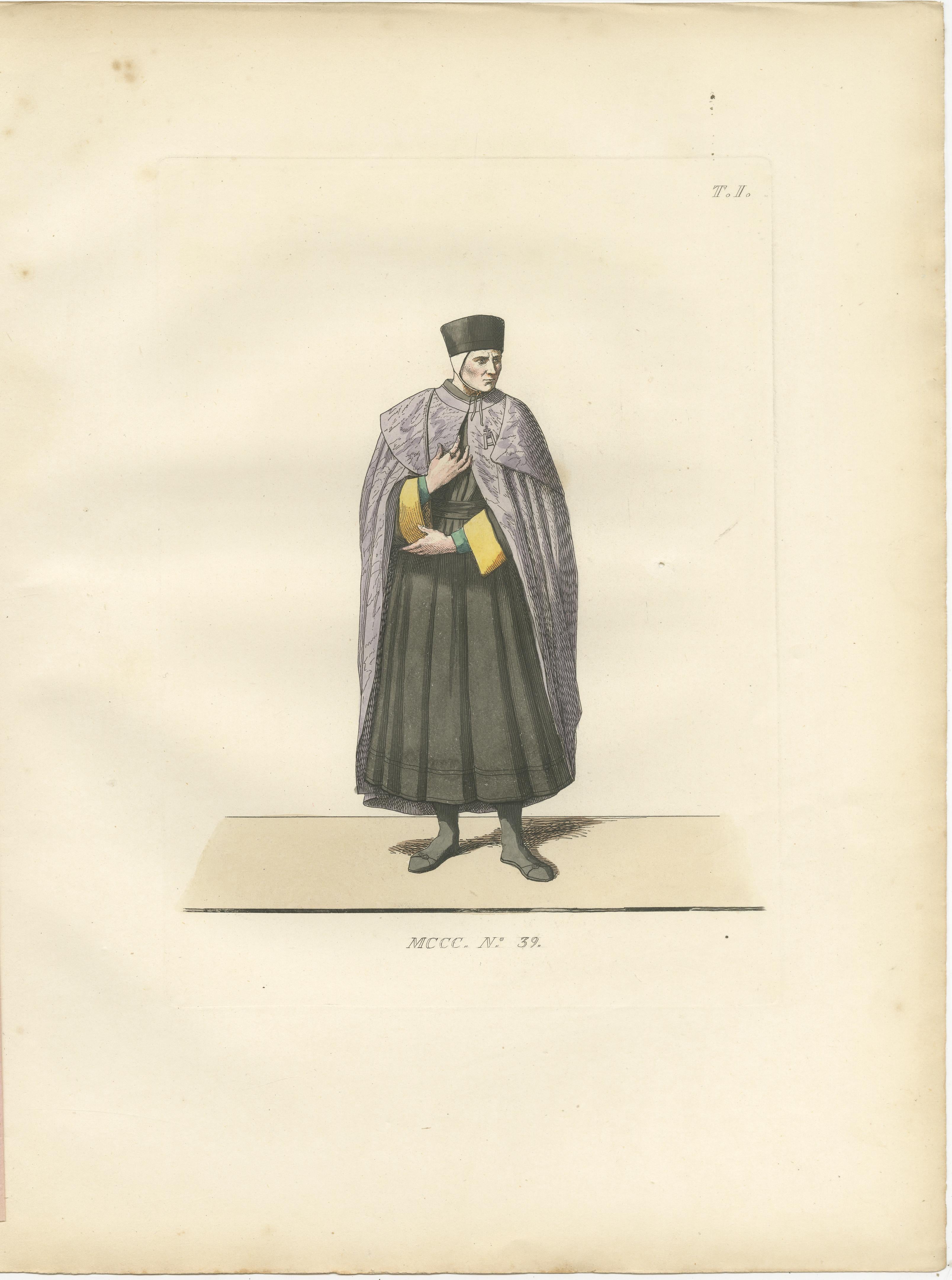 Civic Pride and Domestic Dignity in Siena: Treasurer, Matron, Rector, 1845 Print For Sale 2