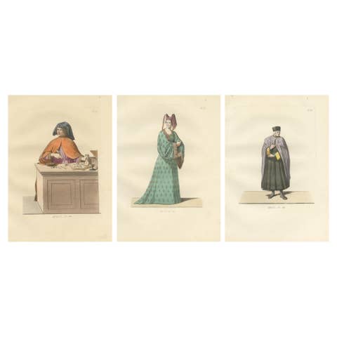 Civic Pride and Domestic Dignity in Siena: Treasurer, Matron, Rector, 1845 Print