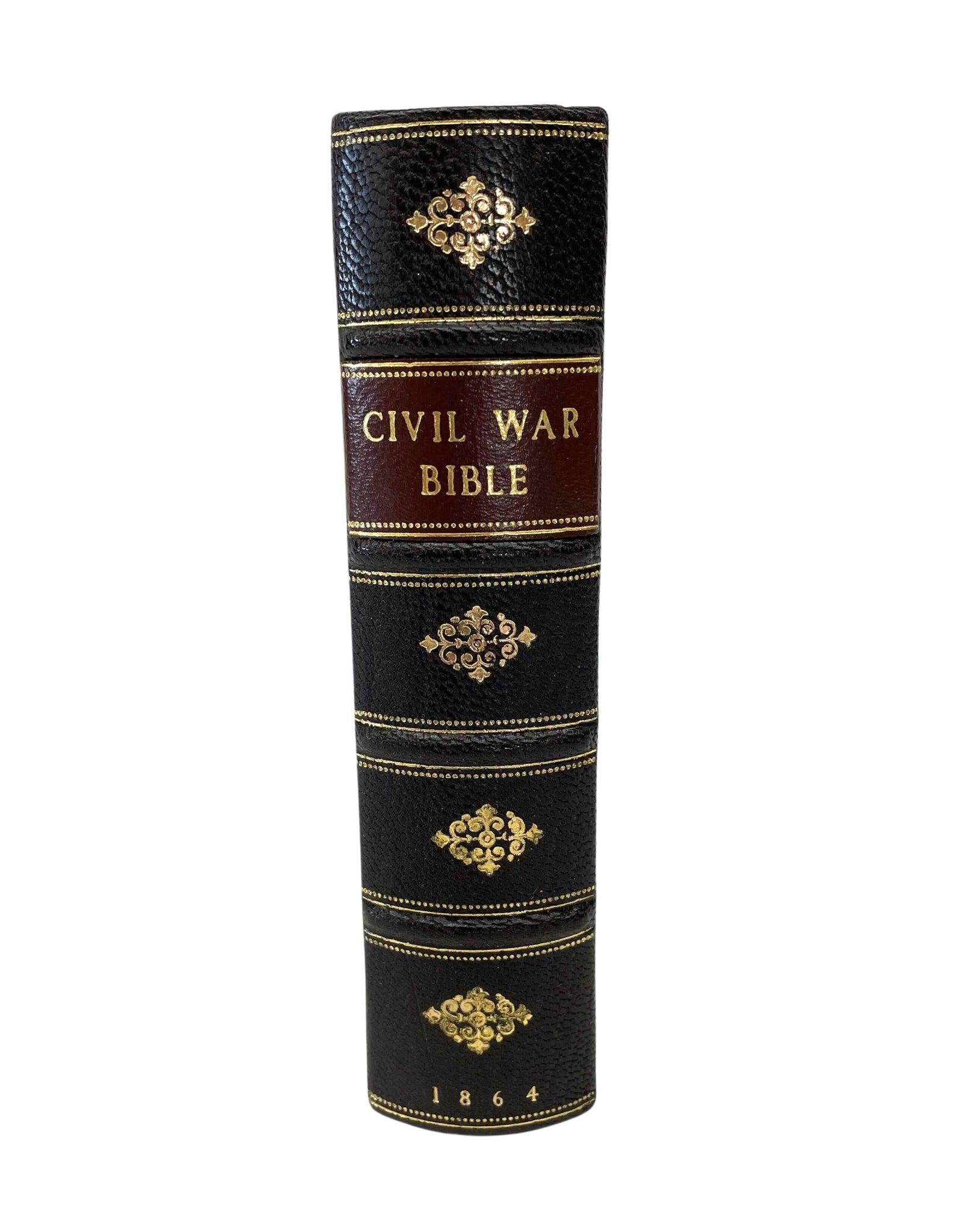 Cuir Bible de la guerre civile, présentée à James Robberts, de 1st Maryland Vol. Groupe, 1864 en vente