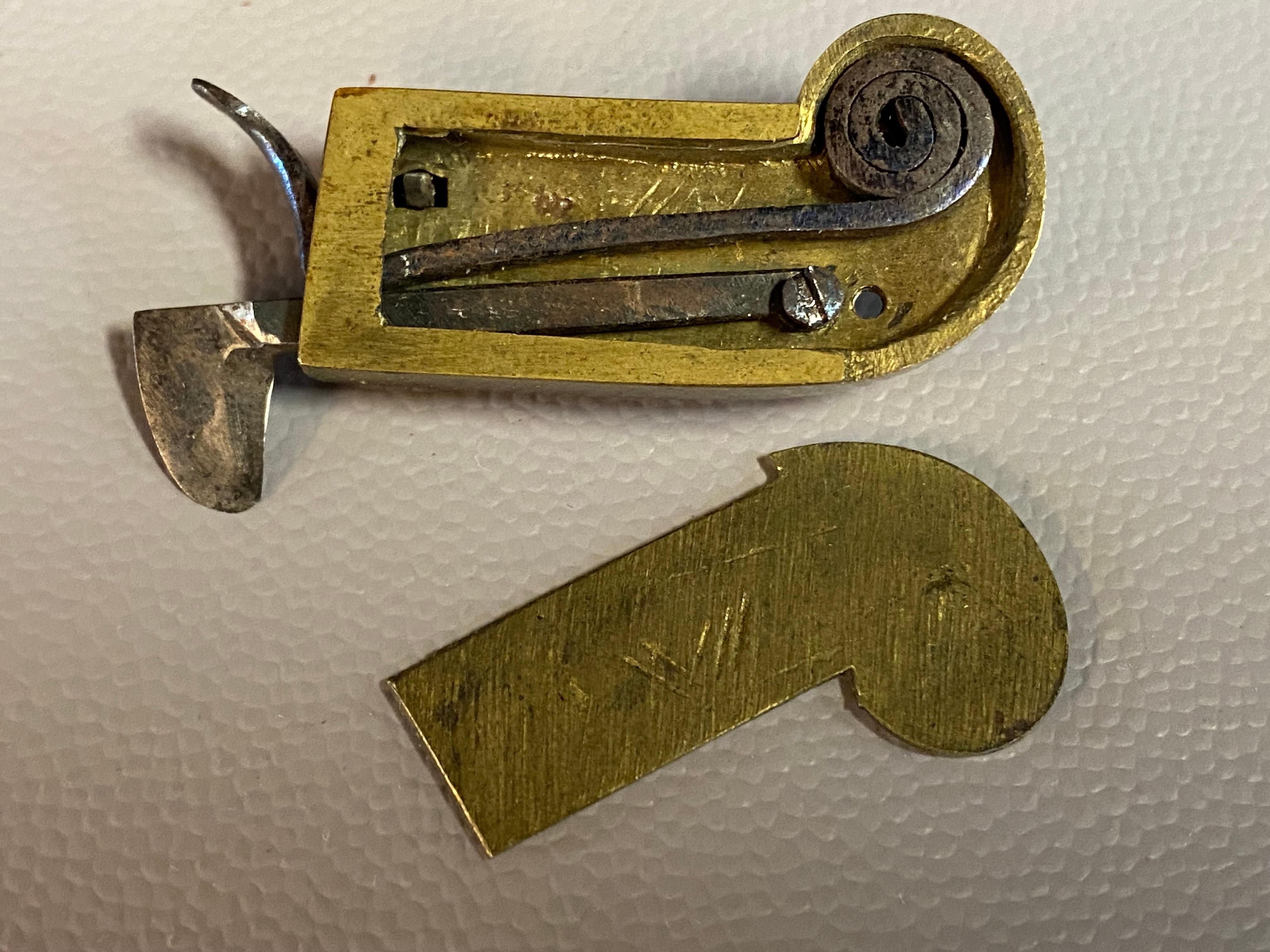 Mid-19th Century Civil War Era Brass Bodied Bloodletting Fleam For Sale