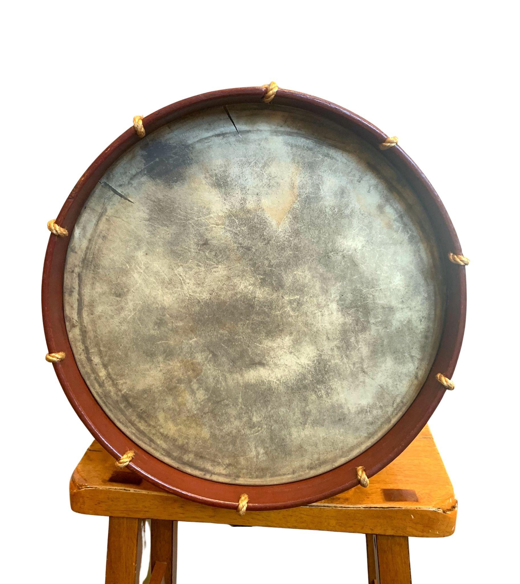 Stained Civil War-Era Side Drum, Made by George Kilbourn, 1859 For Sale