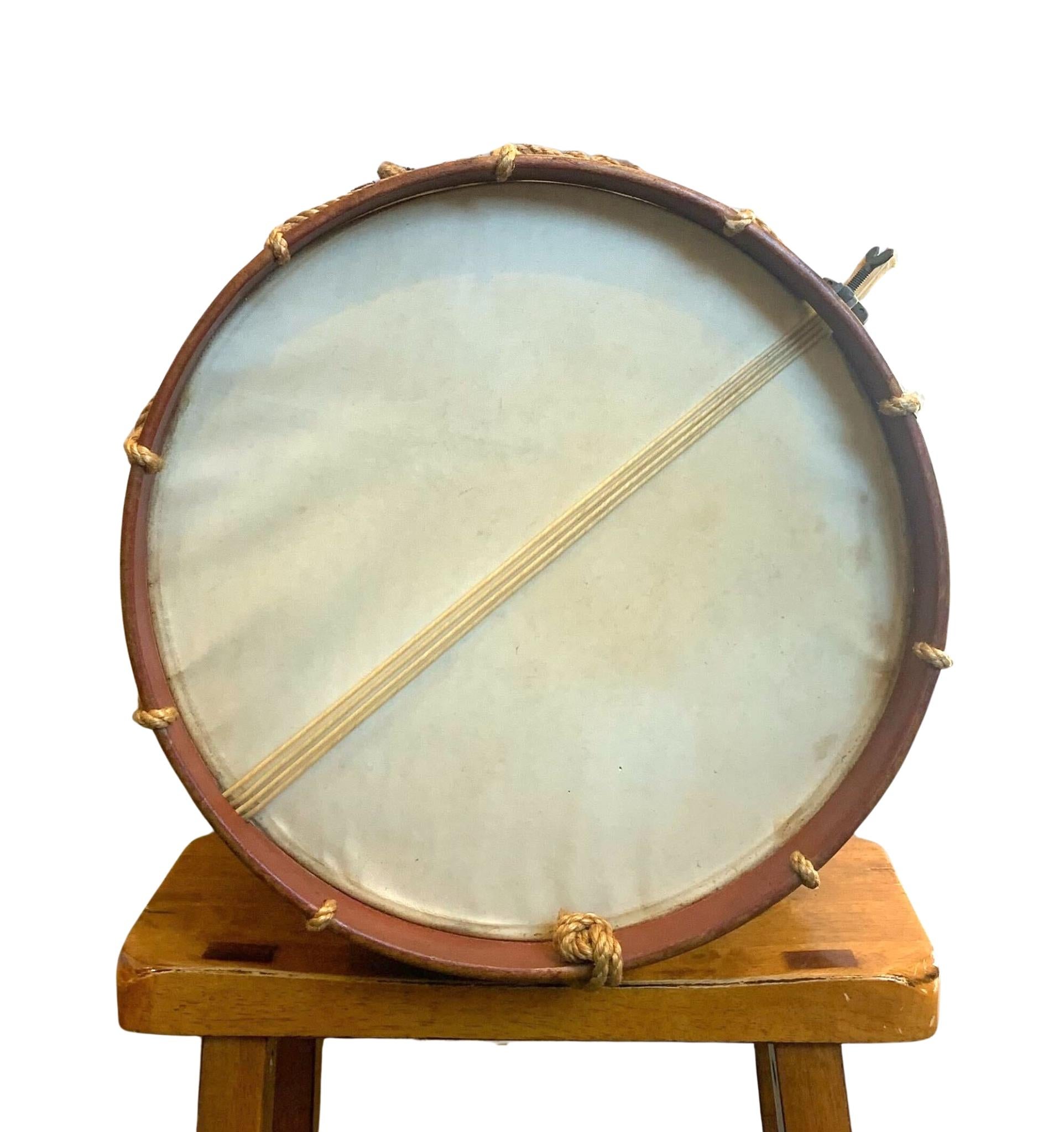 Civil War-Era Side Drum, Made by George Kilbourn, 1859 In Good Condition For Sale In Colorado Springs, CO