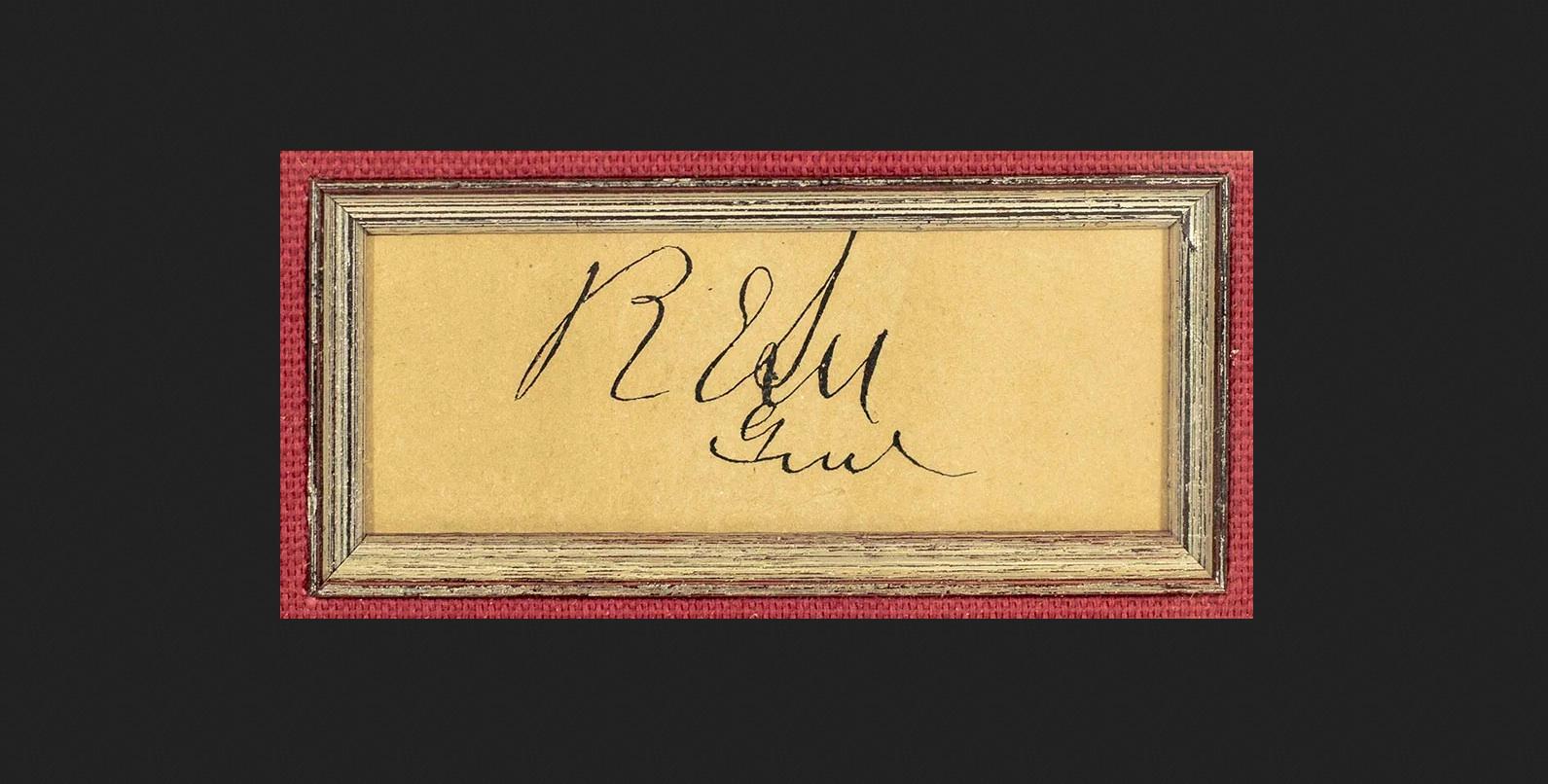 Civil War General Robert E. Lee Unterschriftencollage (Mittleres 19. Jahrhundert)