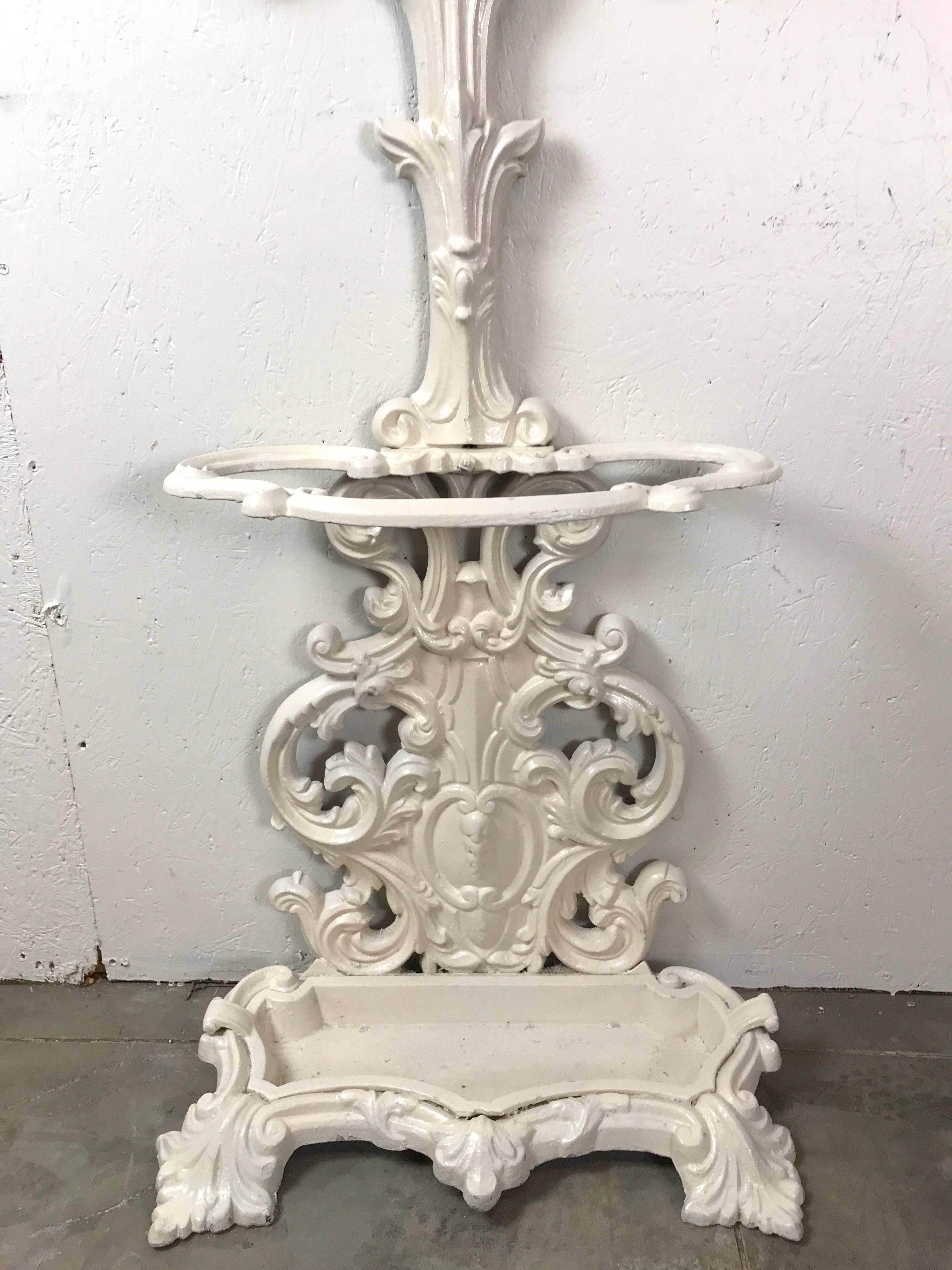 antique cast iron hall tree