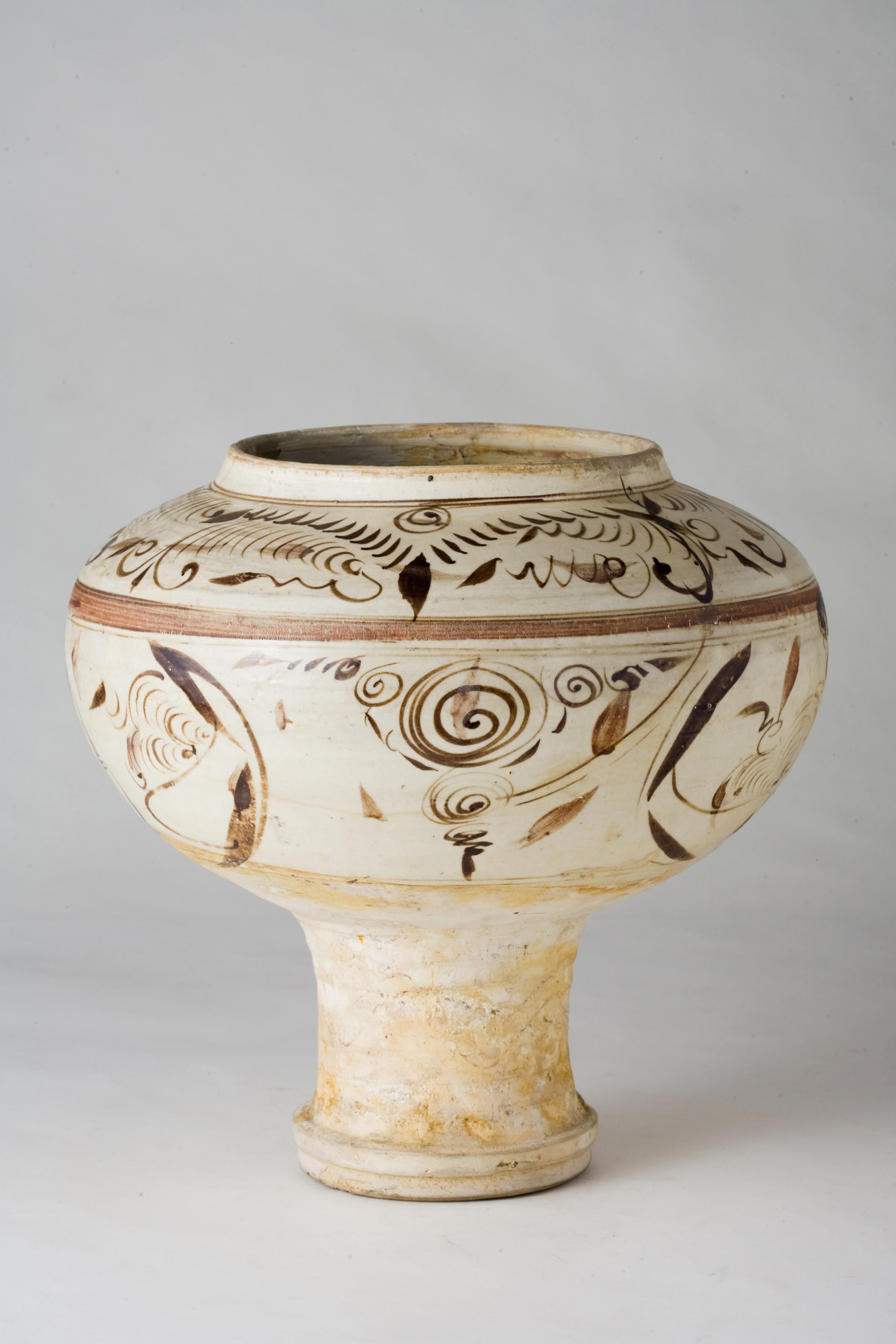 Hong Kong Cizhou Baluster Jar, Yuan-Ming Dynasty For Sale