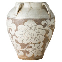 Cizhou Lotus Carved Jar, Song-Yuan dynasty