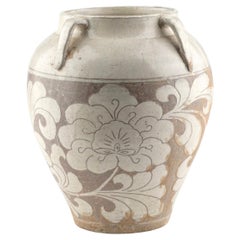 Cizhou Lotus Carved Jar, Song-Yuan dynasty