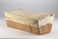 Cizhou Rectangular Pillow with Carved Decoration, Yuan Dynasty