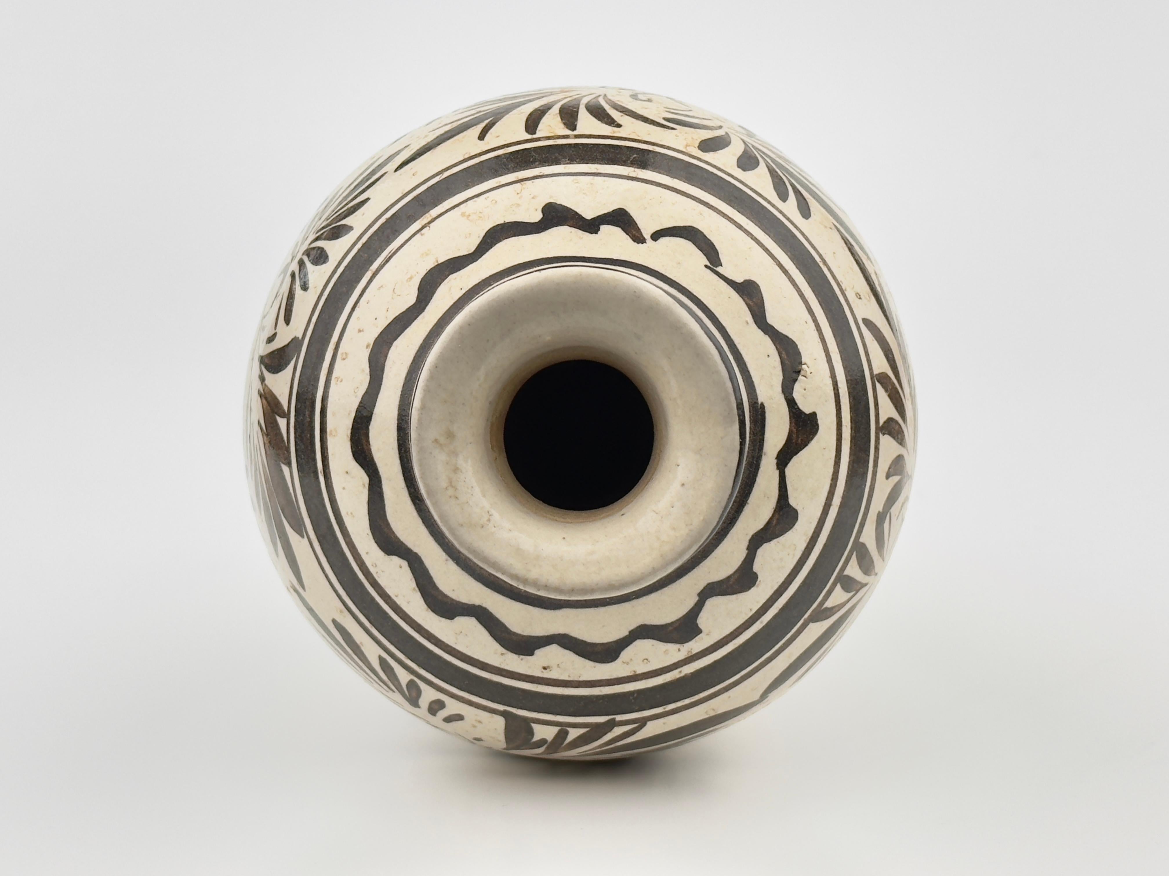 Stoneware Cizhou slender meiping, Yuan Dynasty For Sale