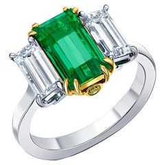 CJ Charles Rivière 2.22 Carat Colombian Emerald Ring AGL Certified