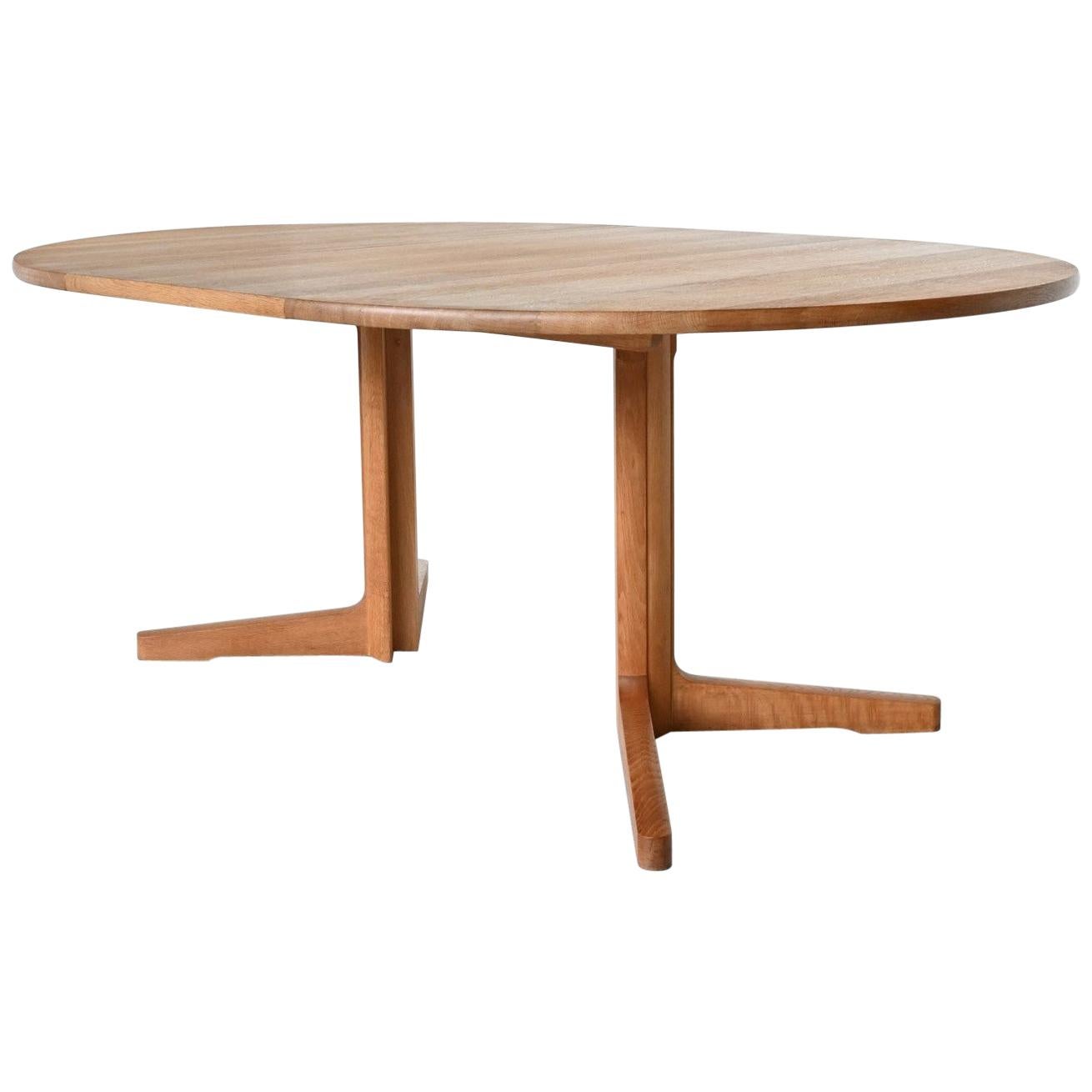 CJ Rosengaarden Oak Extendable Dining Table, Denmark, 1981