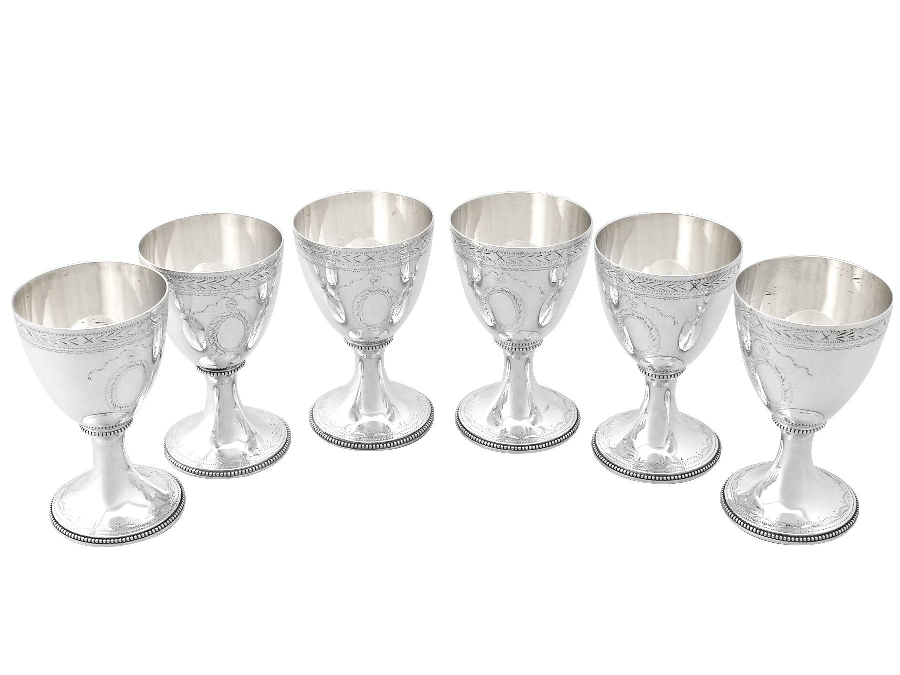 Elizabethan CJ Vander Ltd Vintage Sterling Silver Punch Bowl and Goblets For Sale