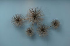 C.Jere Pom Pom or Sea Urchin Wall Sculpture in Bronze