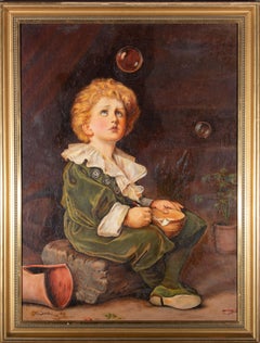 C.K. Cook after John Everett Millais (1829-1896) - 1924 Oil, Bubbles
