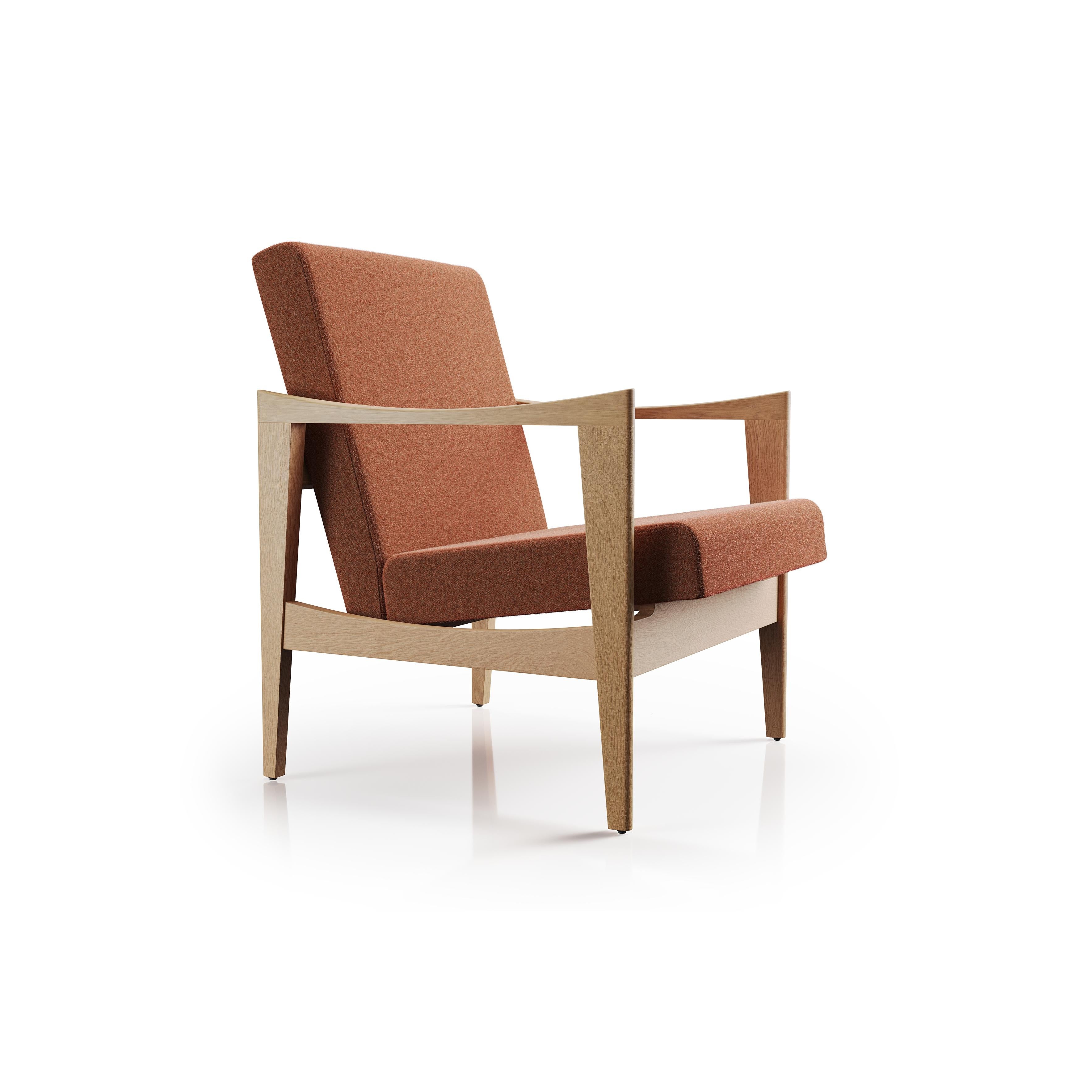 CK57 Contract Natural Beech Wood And Velvet Henry FR Upholstery Armchair by VZOR In New Condition For Sale In Geneve, CH