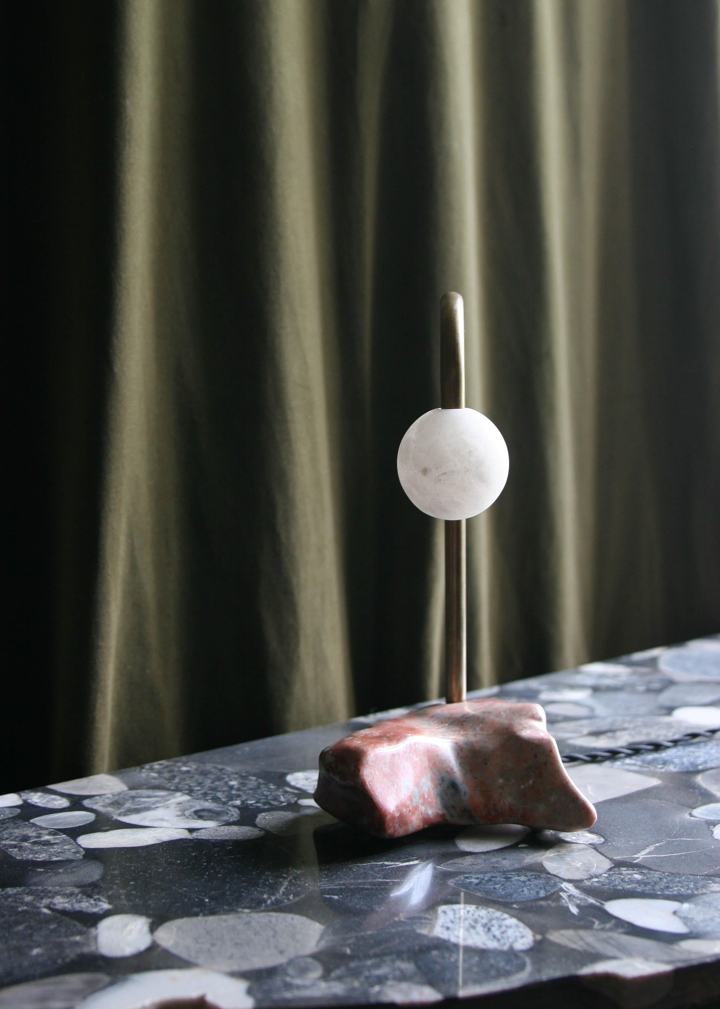 CL-00 Cane Sculptural Lamp of Brass, Marble and Alabaster 4