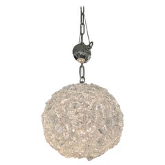CL Sterling & Sons Large "Orb" Pendant Chandelier en cristal de roche
