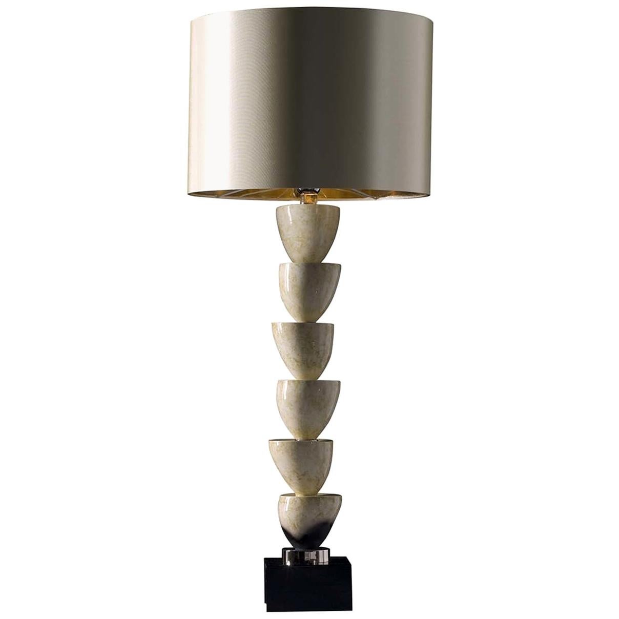 CL1922 Unique Hand-turned Ivory Table Lamp