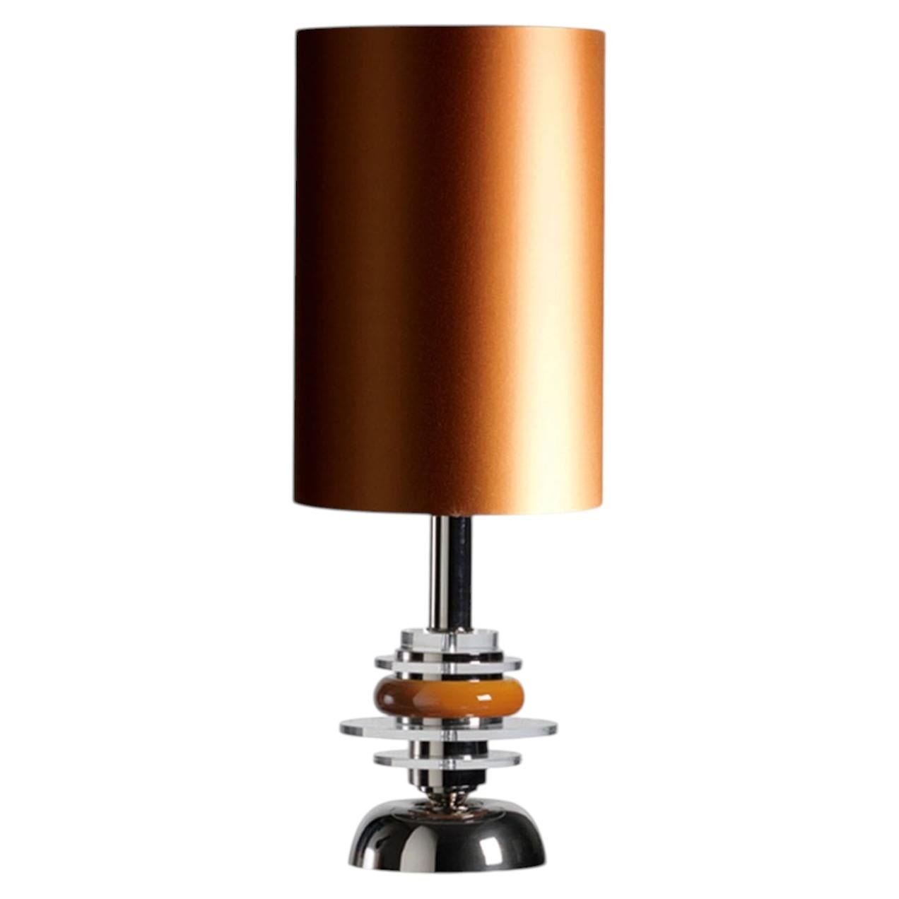 CL2089/1 Orange & Nickel Tischlampe im Angebot