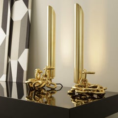CL2124 Goldene Kette Tischlampe