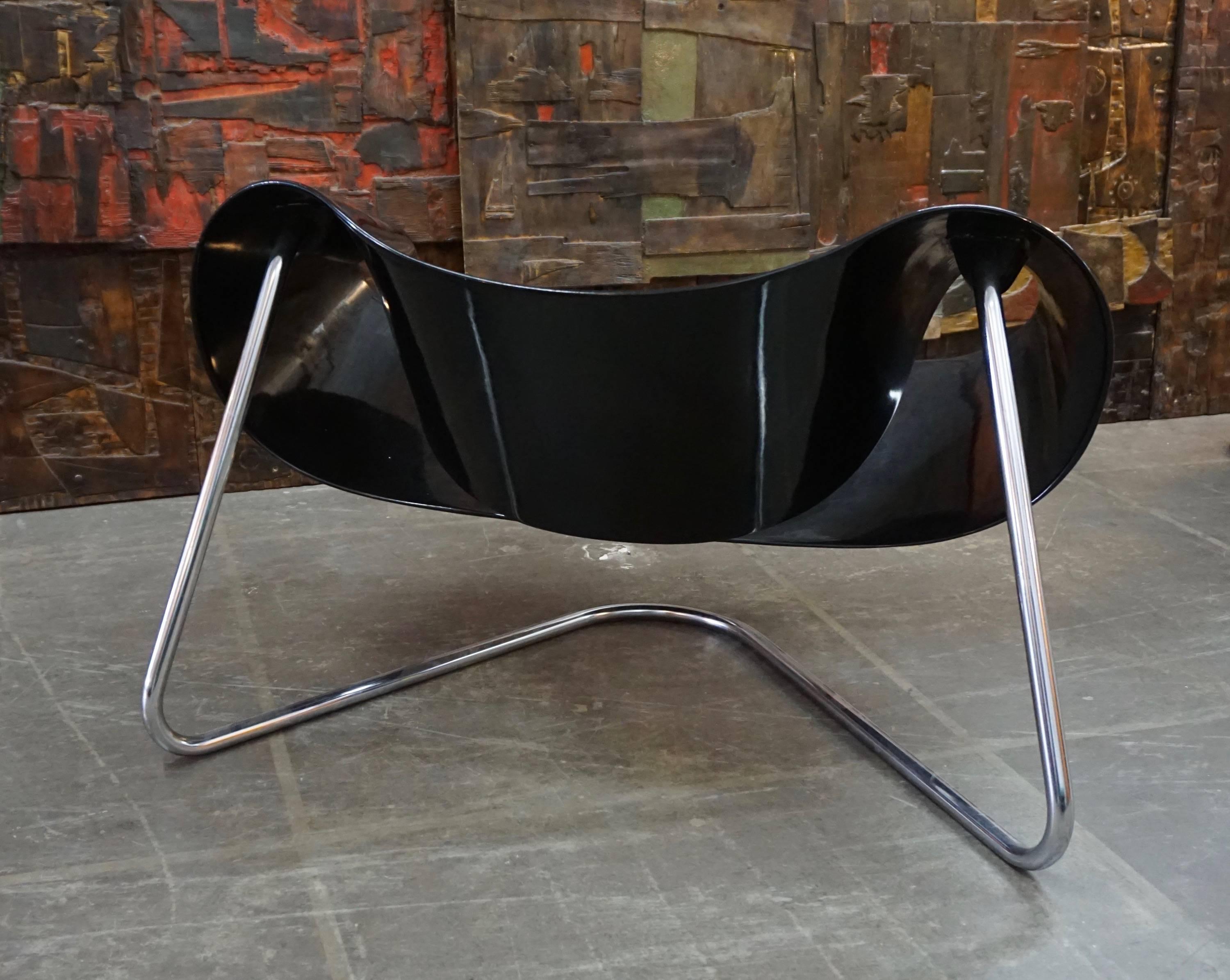 Mid-Century Modern CL9 Ribbon Chair by Leonardi and Stagi For Sale