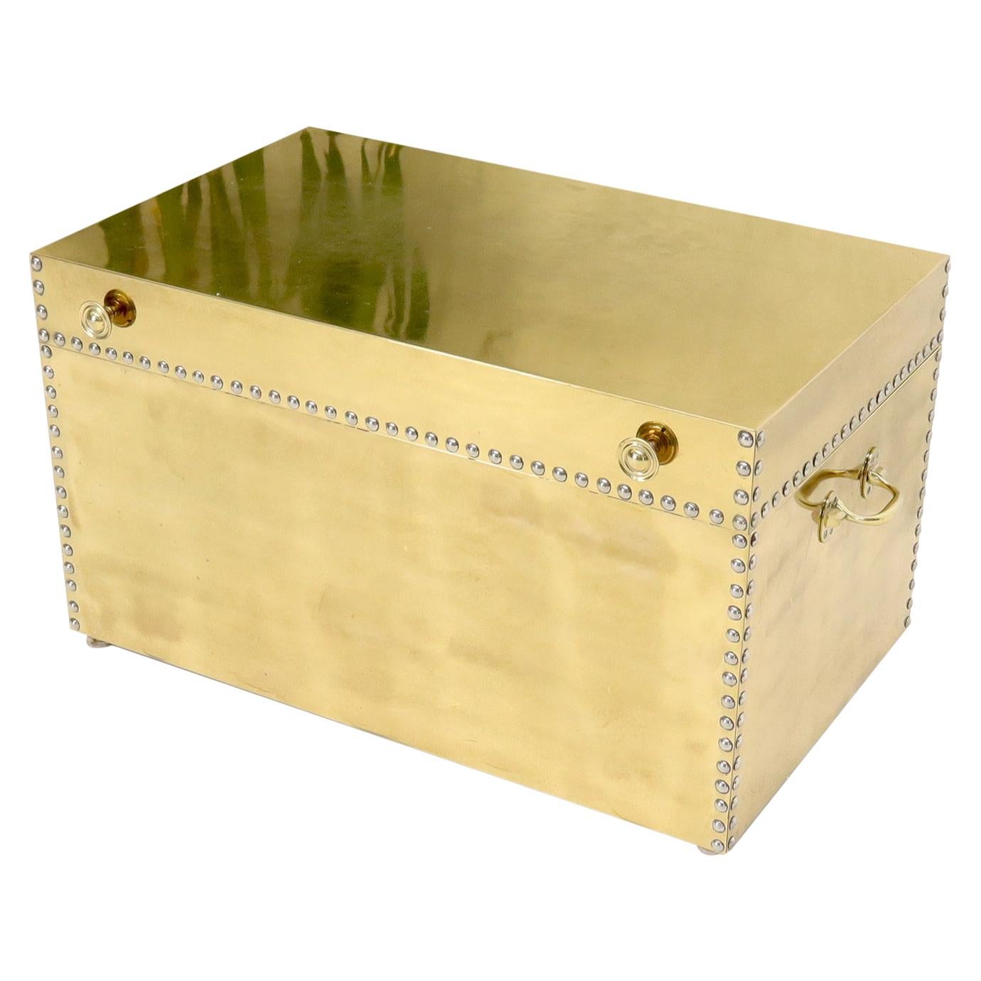 Clad Brass Studded Hope Chest Trunk Campaign Style