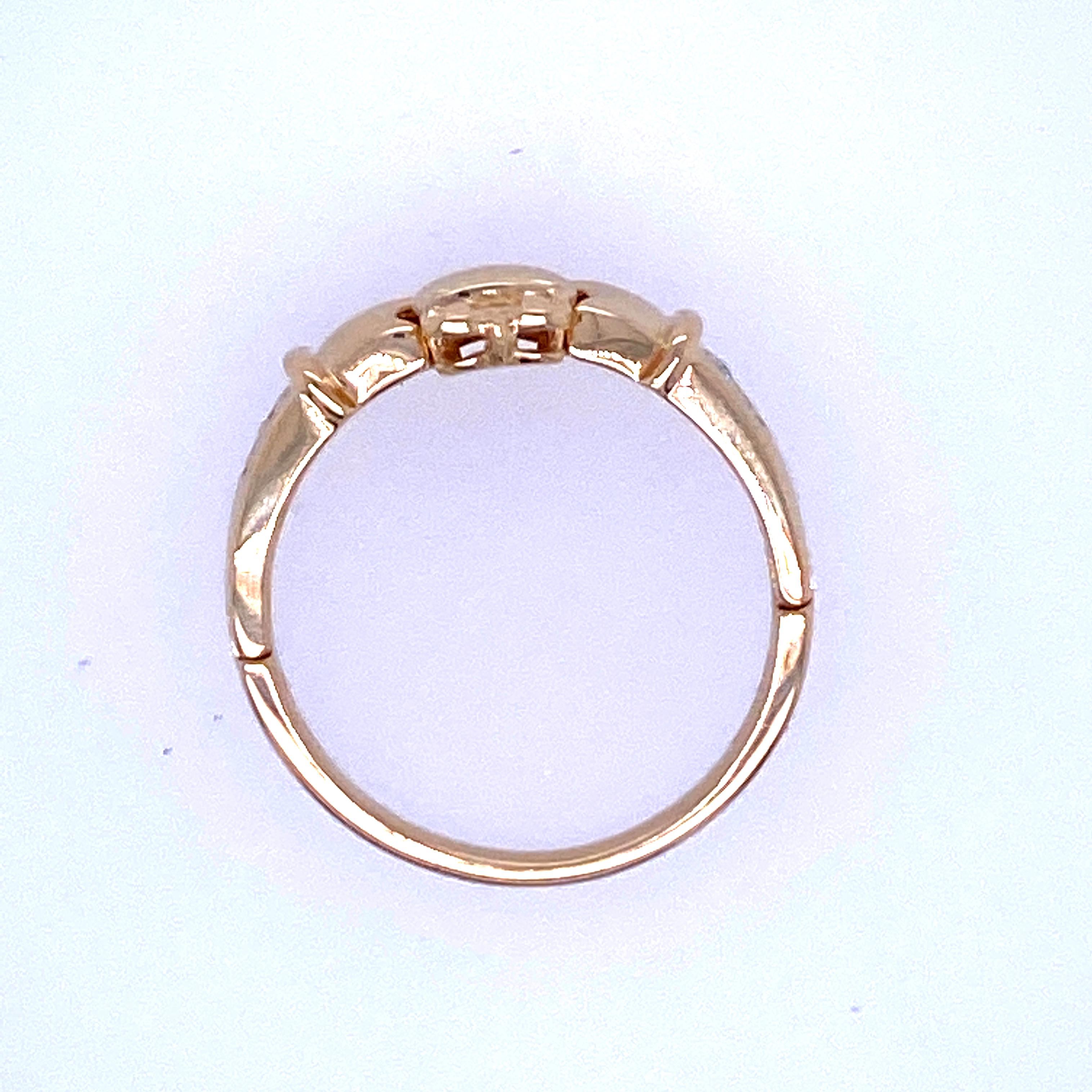 Contemporary Claddagh Diamond Ring