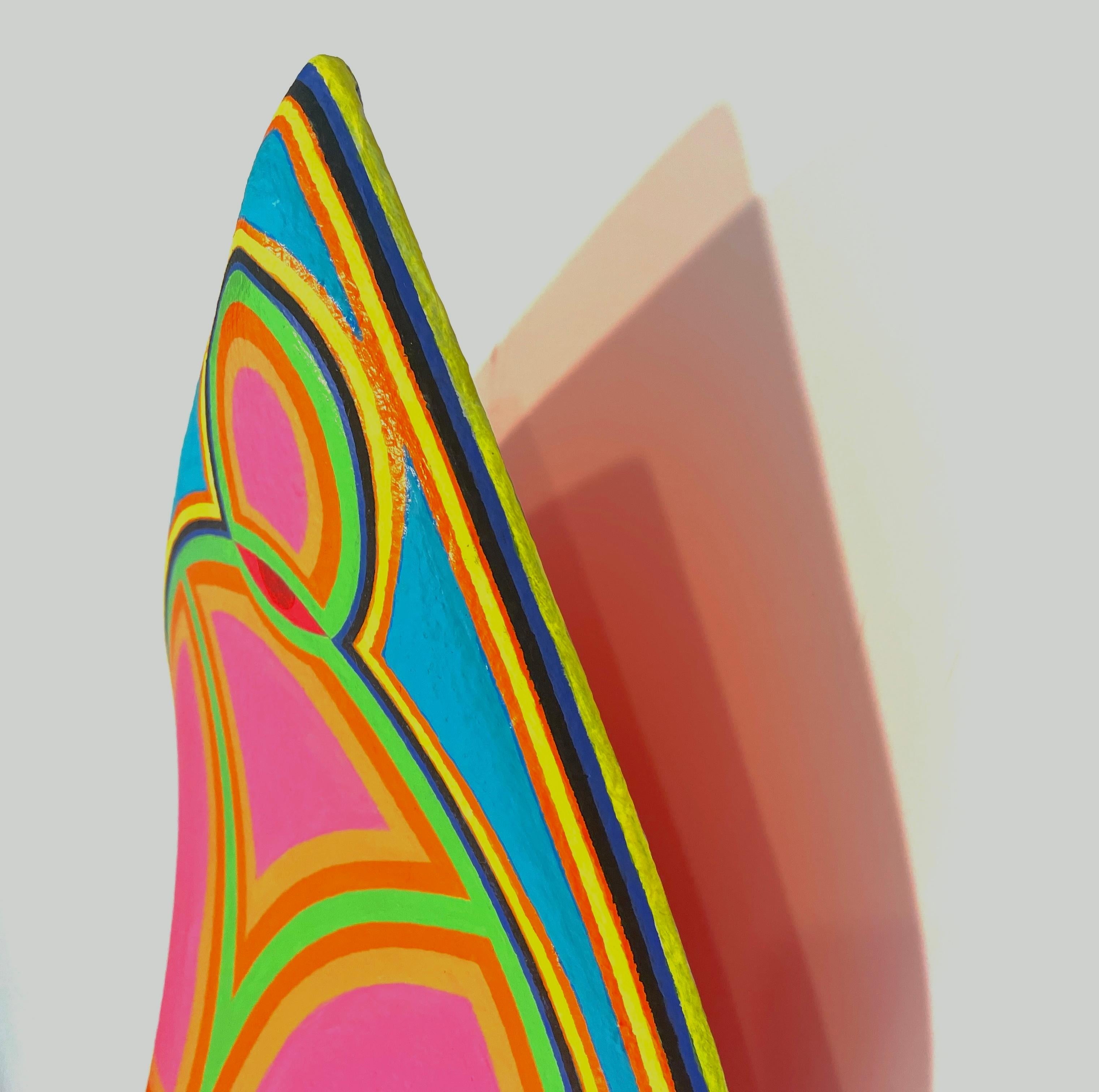 Peinture / sculpture murale en 3D d'un masque africain par un artiste haïtien-américain en vente 1