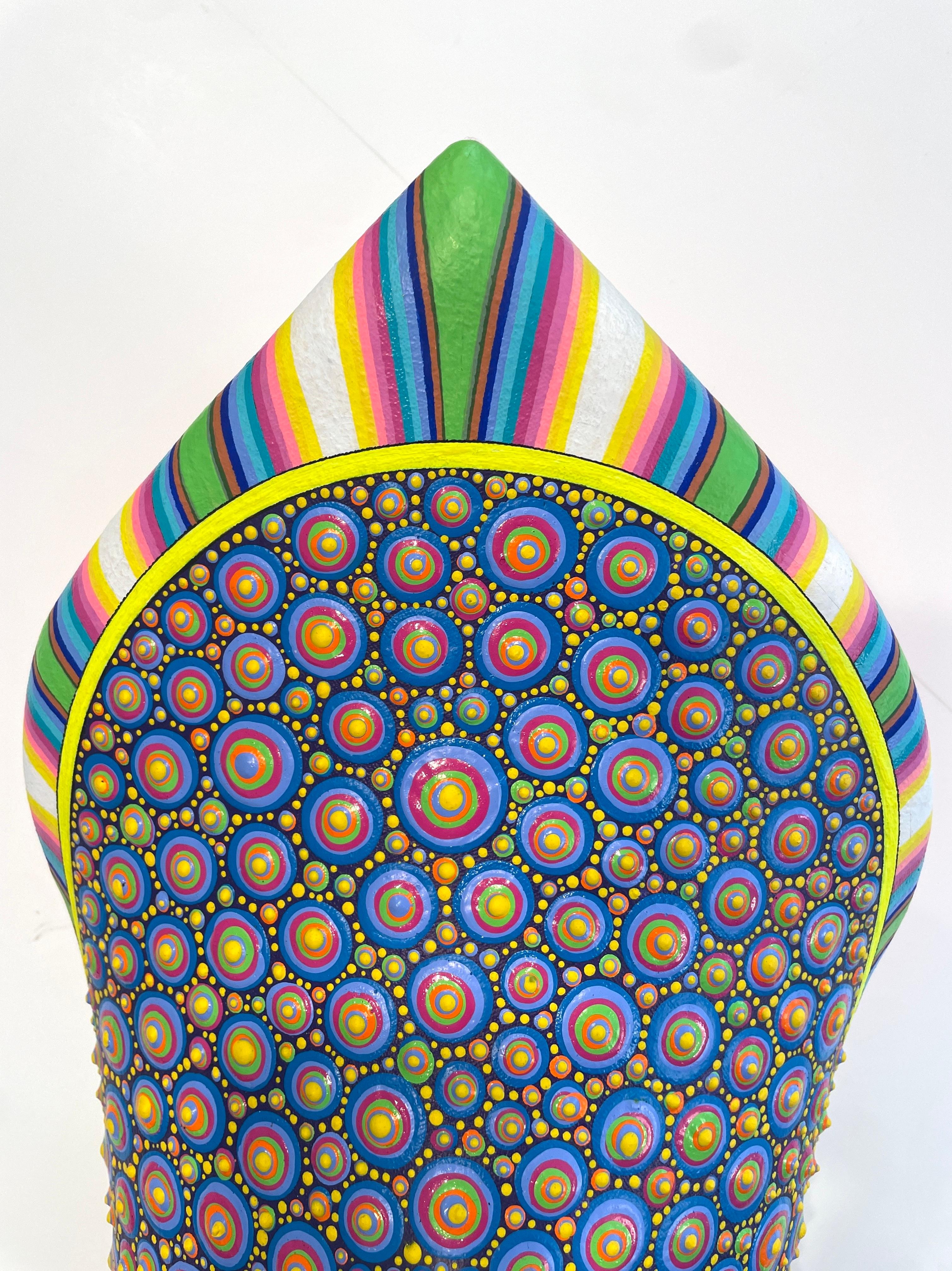 Peinture / sculpture murale en 3D d'un masque africain par un artiste haïtien-américain en vente 2