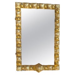 Claës Giertta, brass mirrors, 2 pcs available, Sweden, 1970s Brutalism