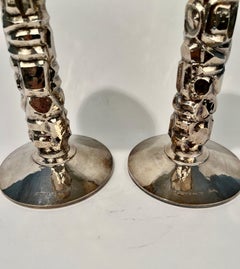 Claes Giertta. Silver Candle Sticks, Set of 2