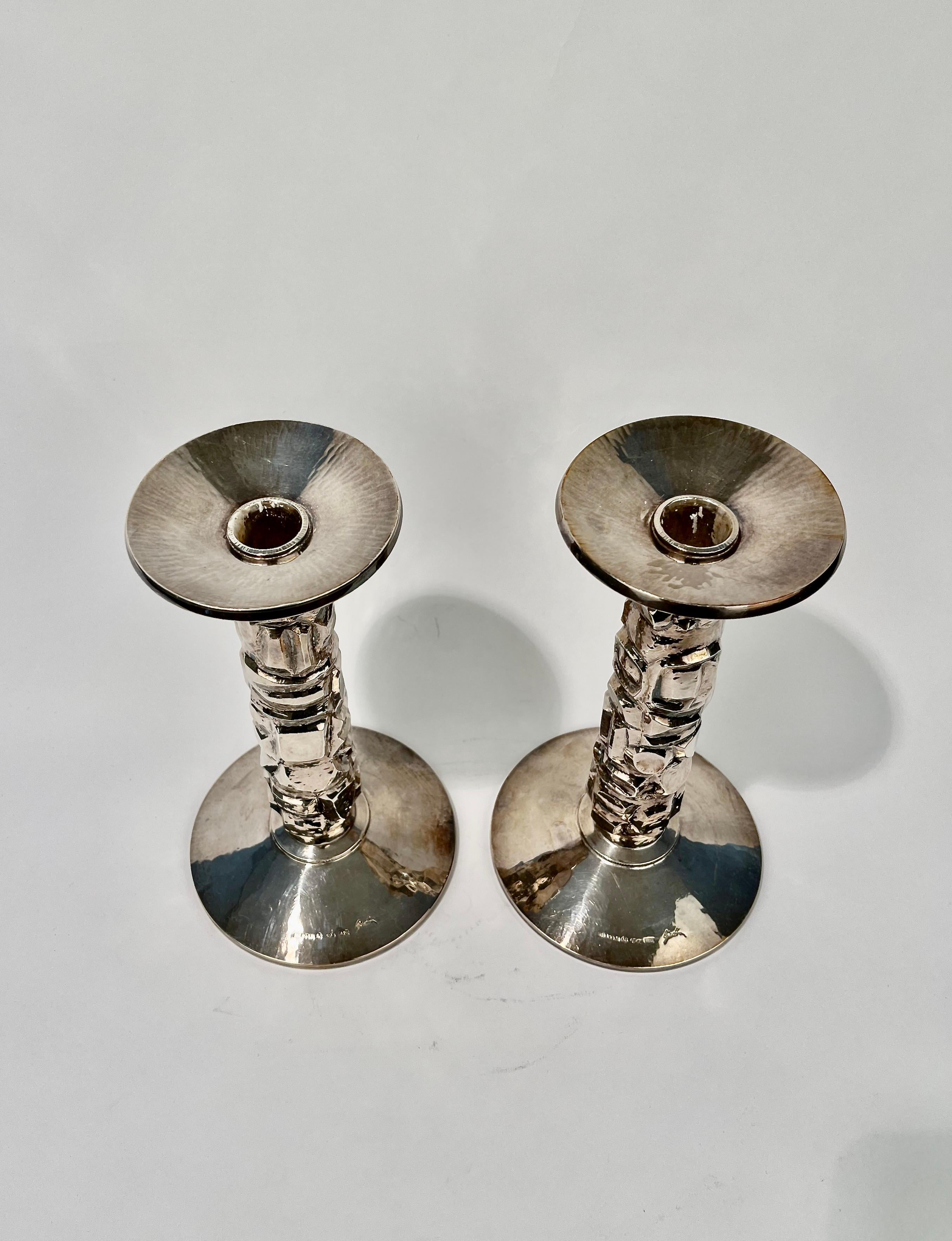 Swedish Claes Giertta. Silver Candle Sticks, Set of 2