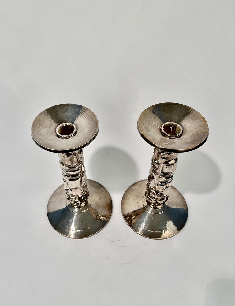 Claes Giertta. Silver candle sticks. Set of 2. For Sale at 1stDibs