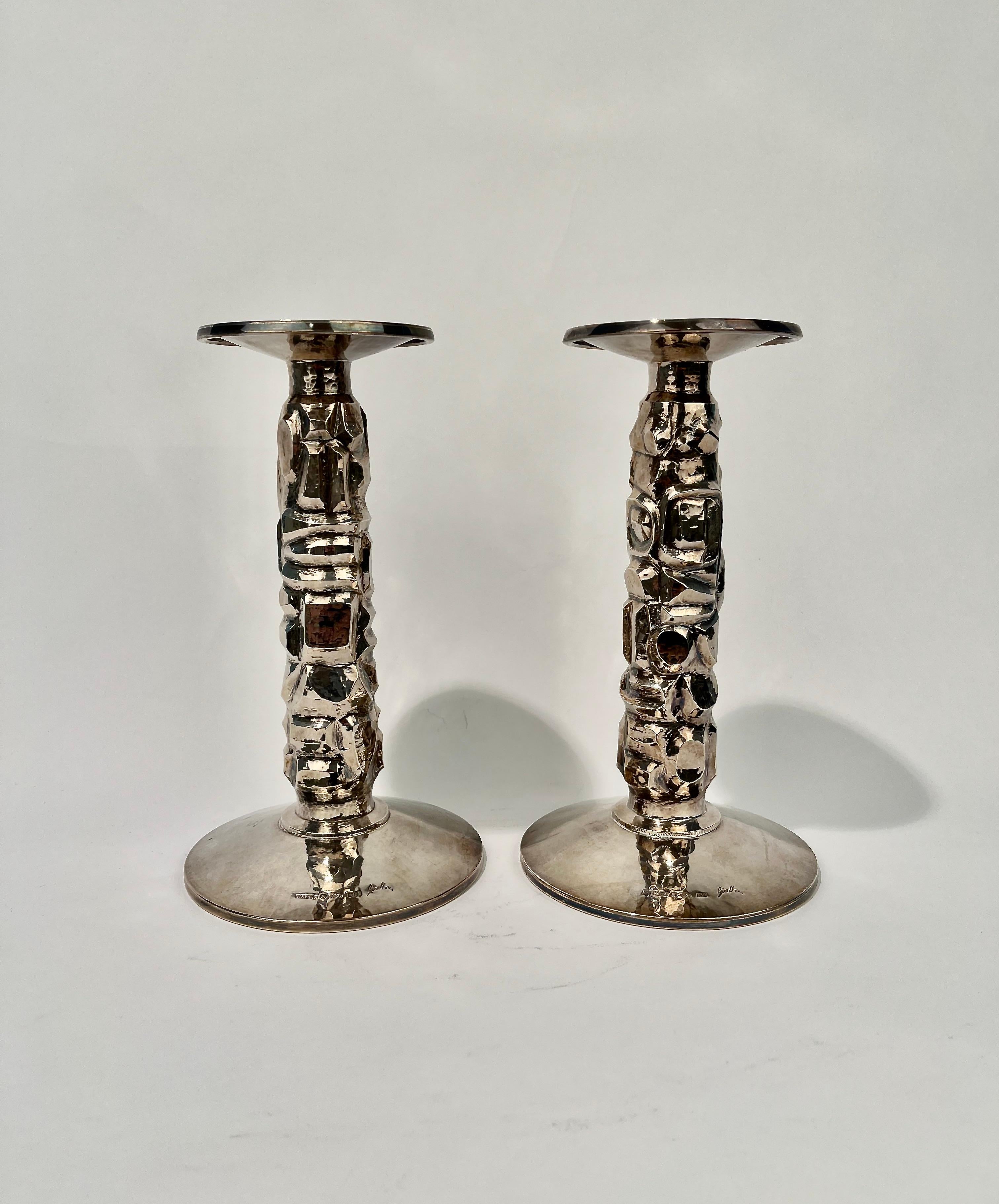 Claes Giertta. Silver Candle Sticks, Set of 2 In Good Condition In Stockholm, SE