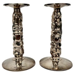 Claes Giertta. Silver Candle Sticks, Set of 2