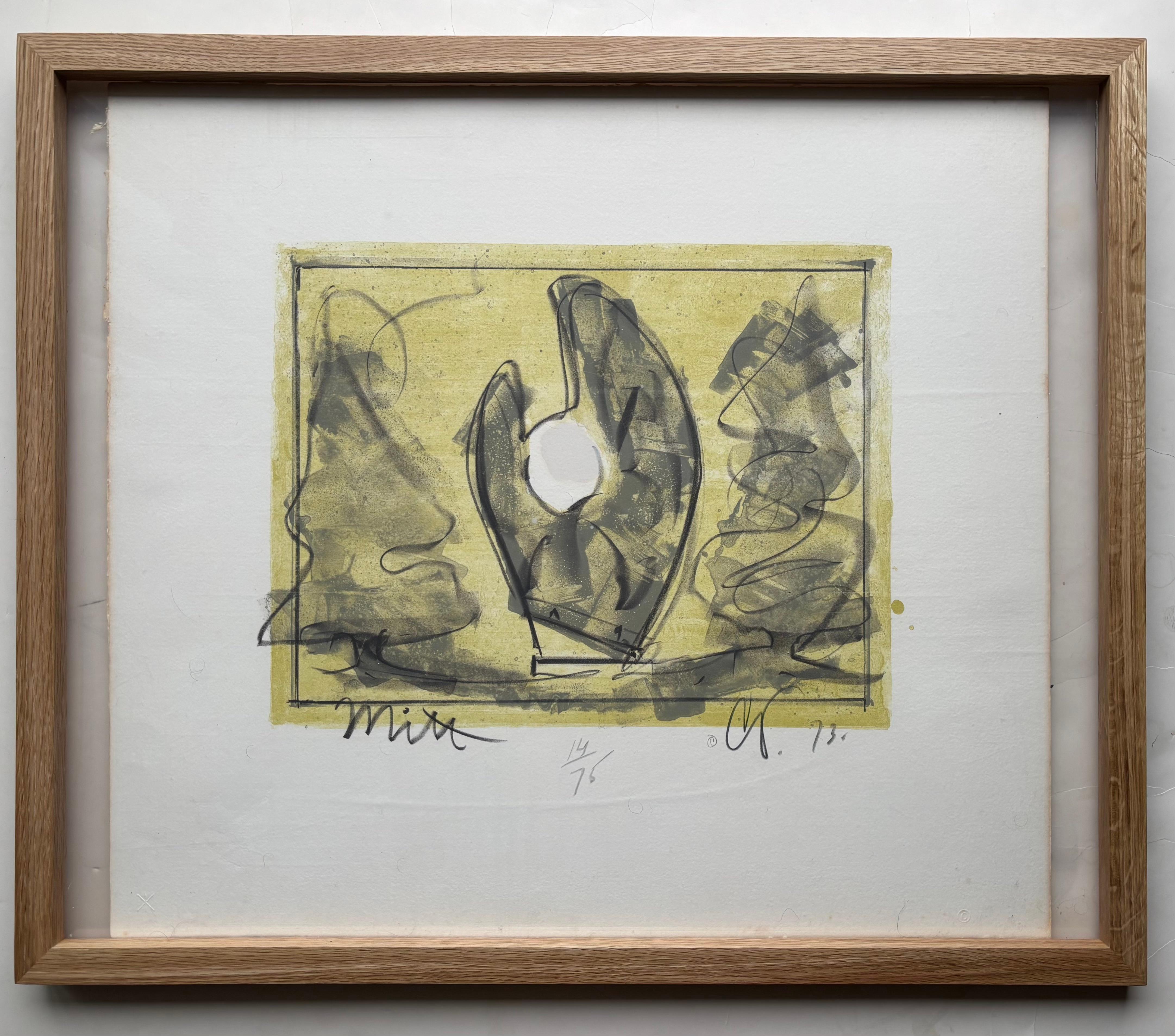 Claes Oldenburg Abstrakte abstrakte  Original Stehmütze und Handlithographie 1973 (Ende des 20. Jahrhunderts) im Angebot